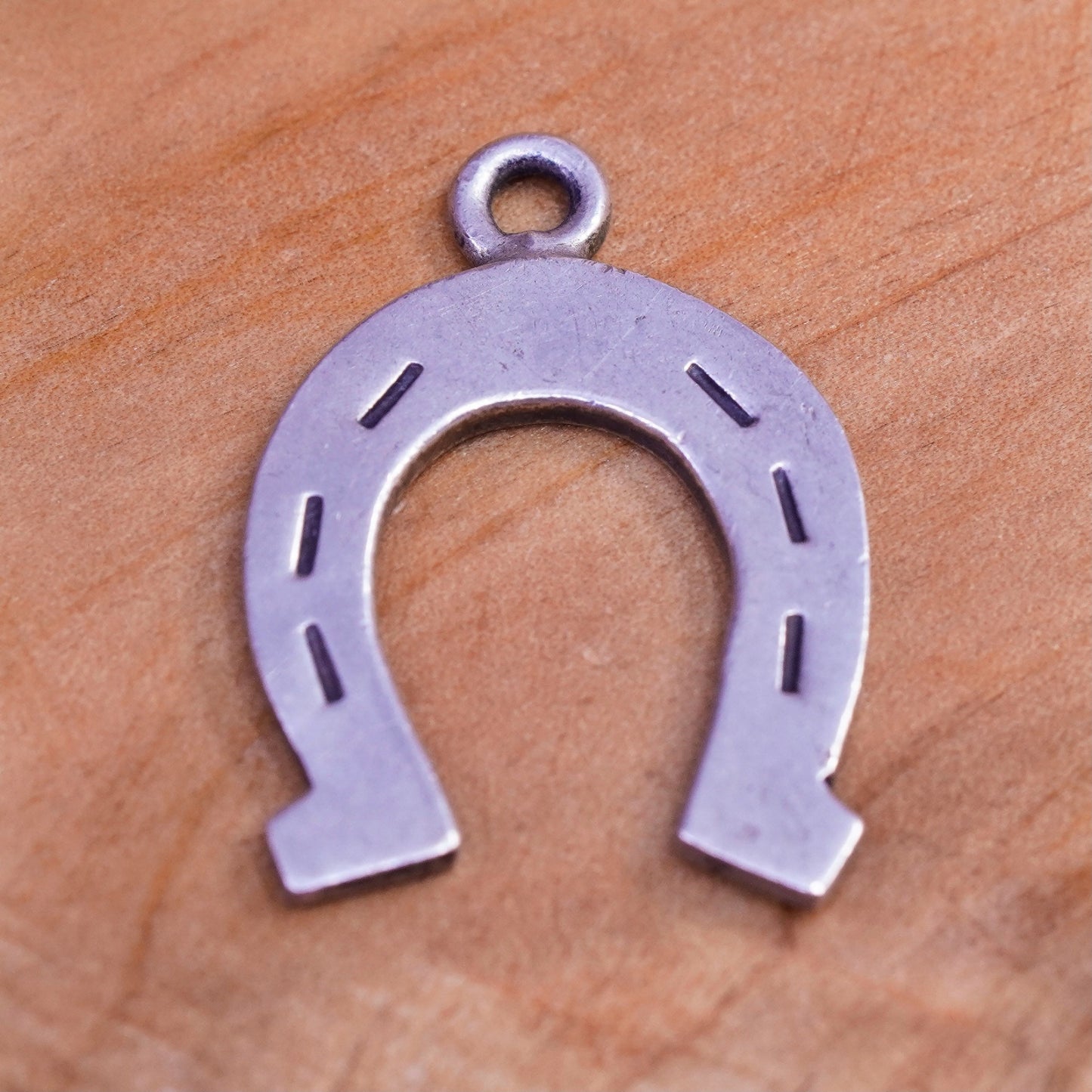 Vintage Sterling silver handmade pendant, 925 horseshoe charm