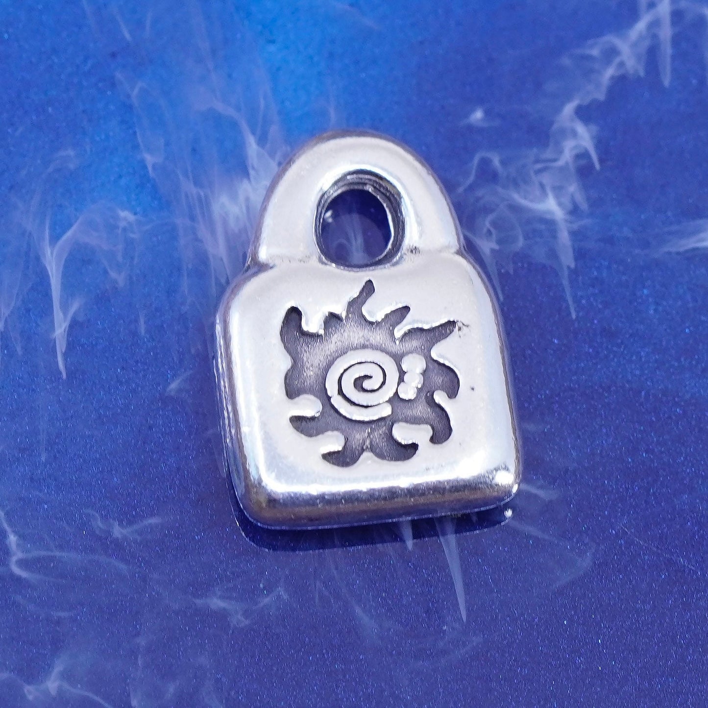 Vintage uno de 50 sterling silver handmade pendant, 925 locket charm