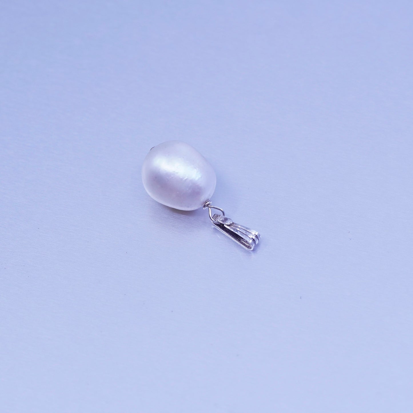 antique sterling 925 silver handmade charm pendant with pearl