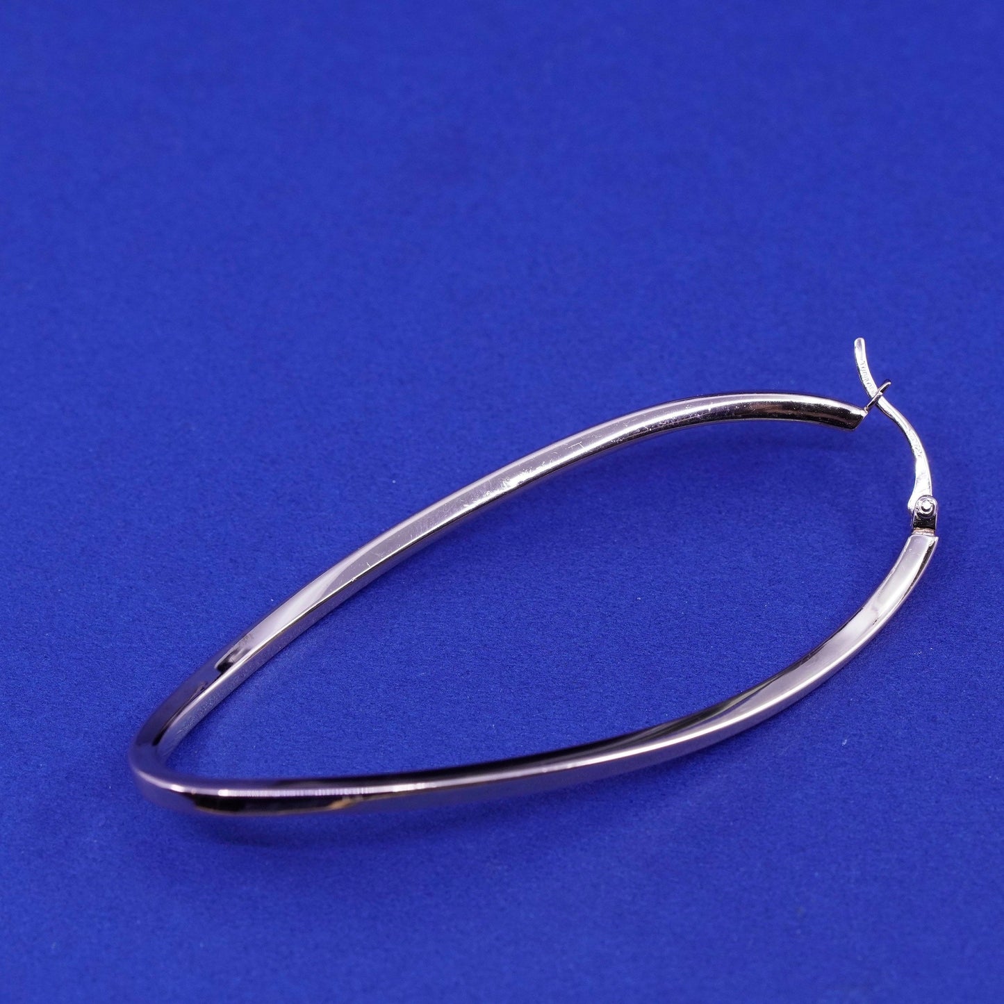 2.5”, vermeil gold filled Sterling silver handmade earrings huge oval 925 hoops