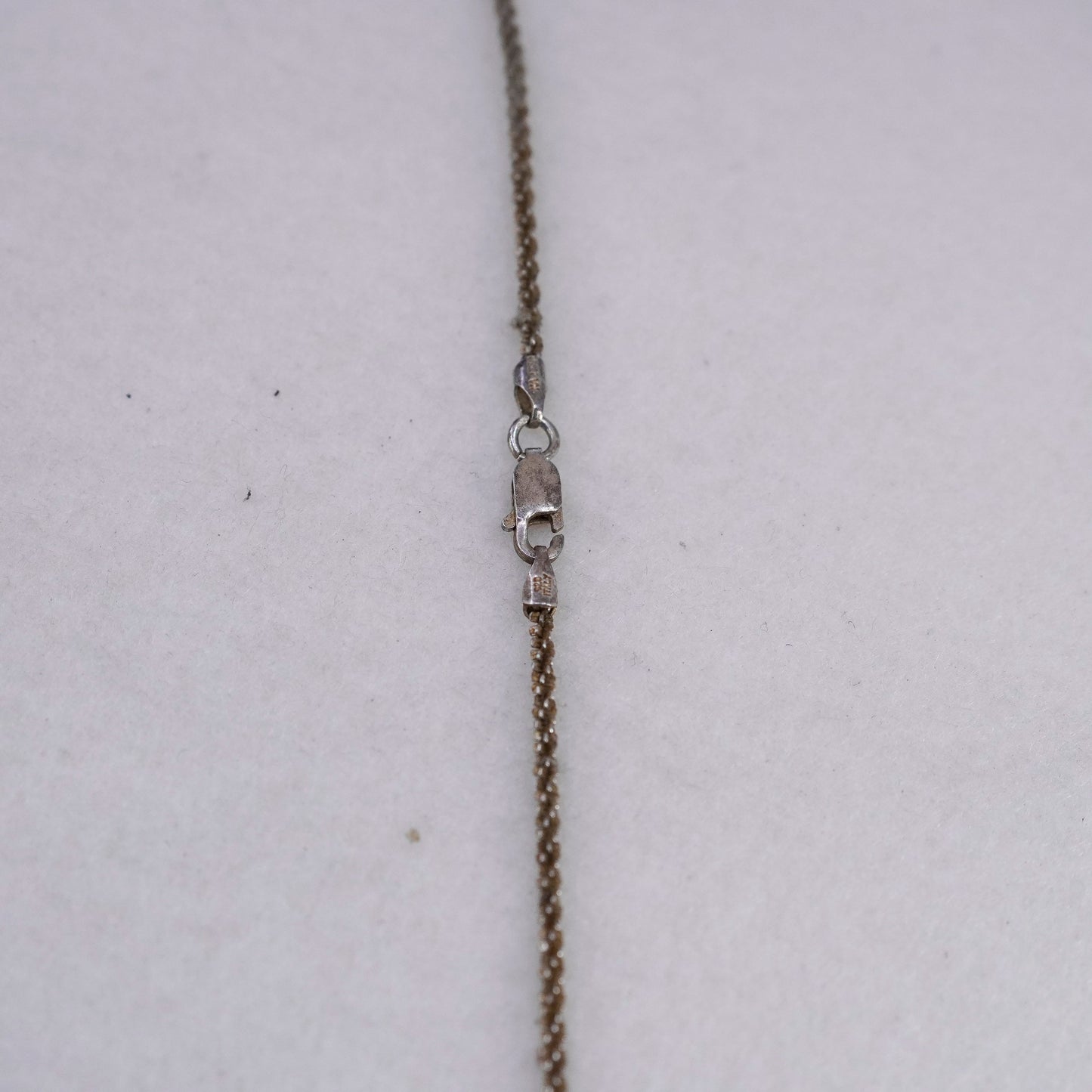 24” 2mm, vintage Italy Sterling 925 silver twisted chain necklace