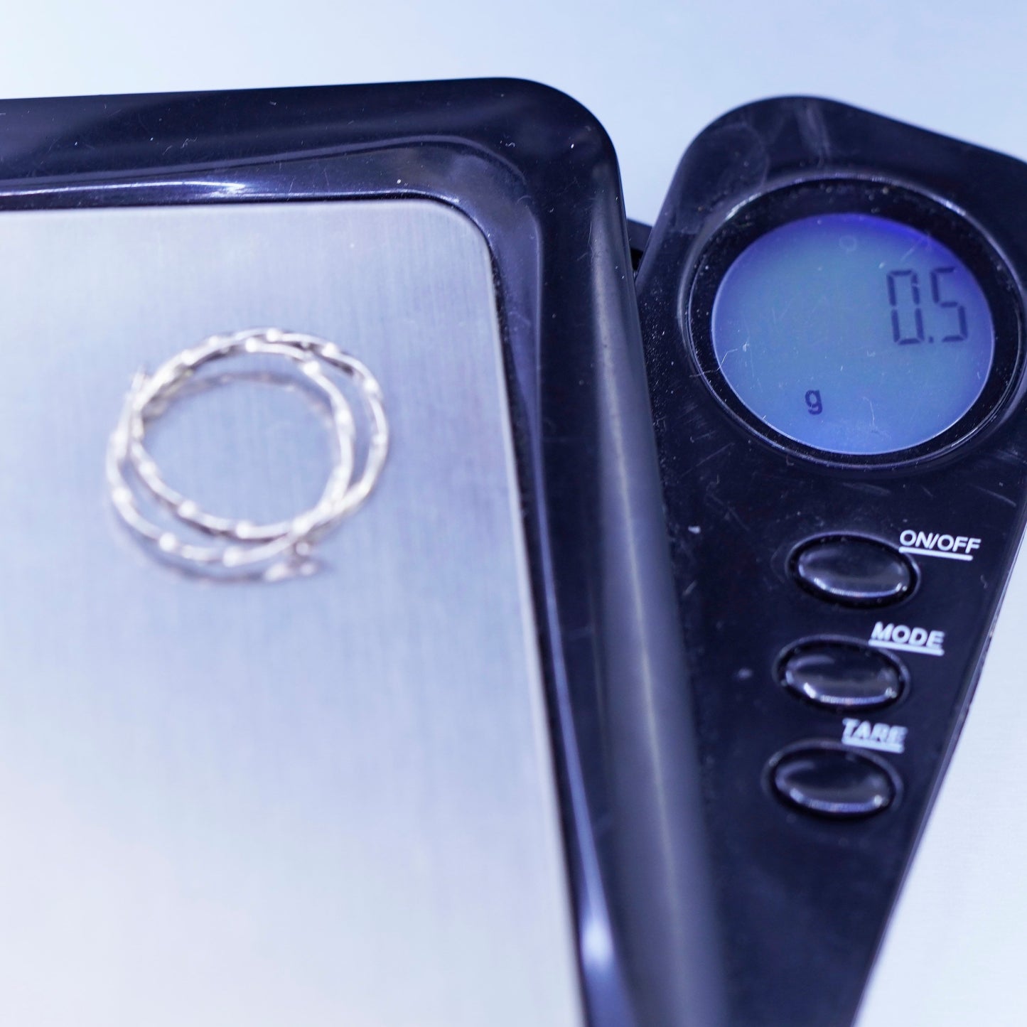 0.5”, vintage Sterling silver handmade earrings, twisted 925 hoops