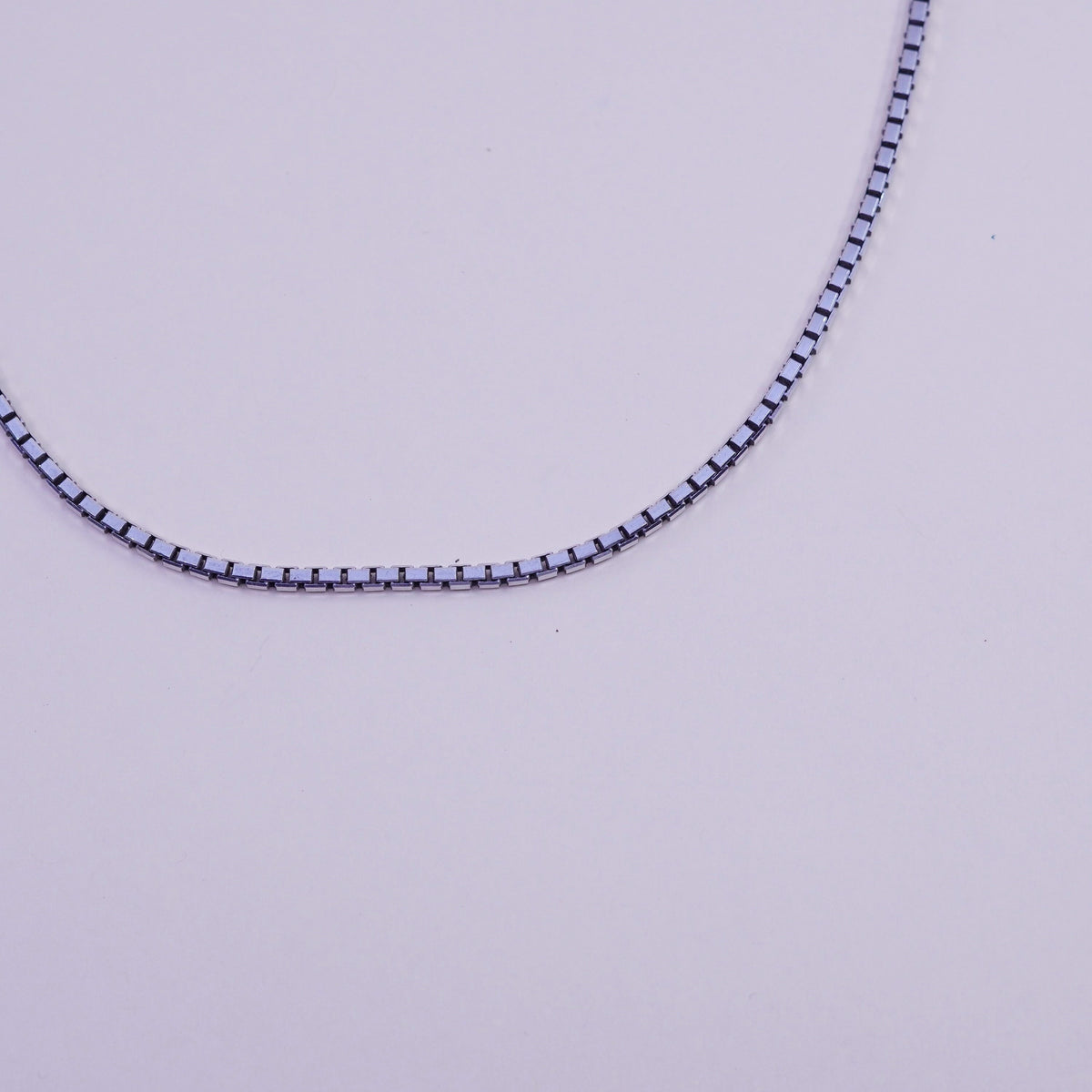 18”, 2mm, Vintage Canada sterling 925 silver box chain, necklace