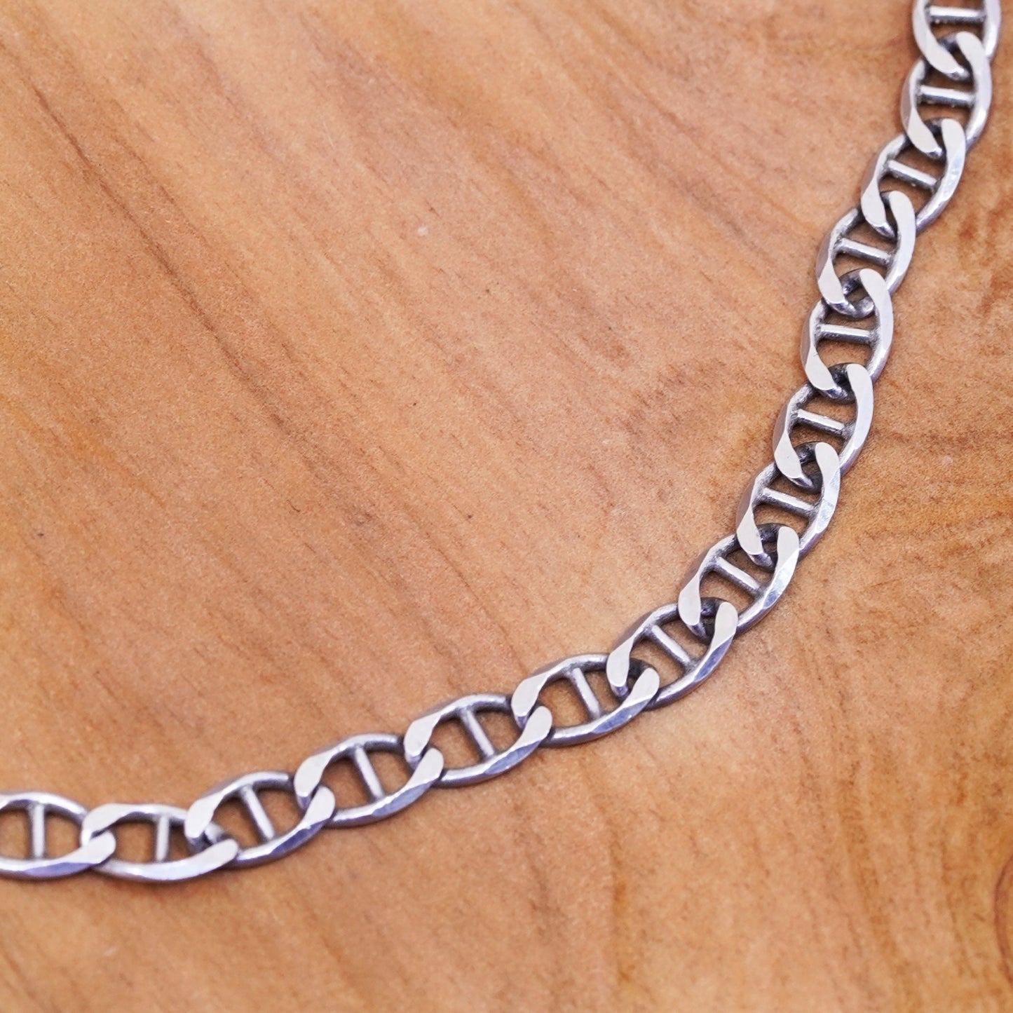 20”, 6mm, Sterling silver anchor chain, Italy 925 necklace