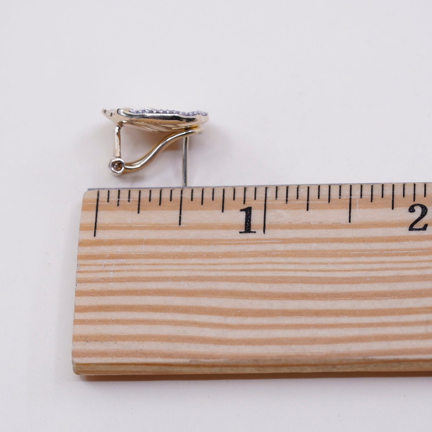 Gurhan vermeil 24K gold over Sterling silver earrings, 925 round studs diamonds