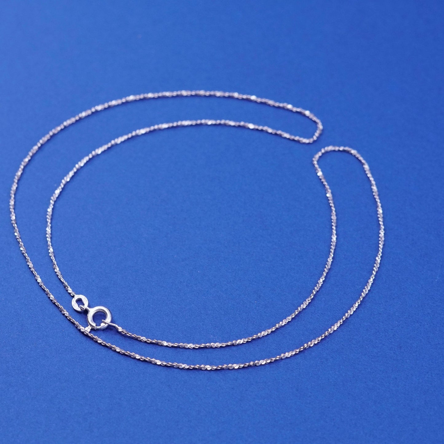 20”, vermeil gold over Sterling silver necklace, 925 twisted s link chain