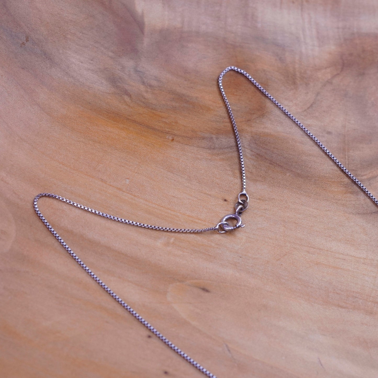 18”, 1mm, vintage Sterling silver necklace, 925 circle chain with cross pendant