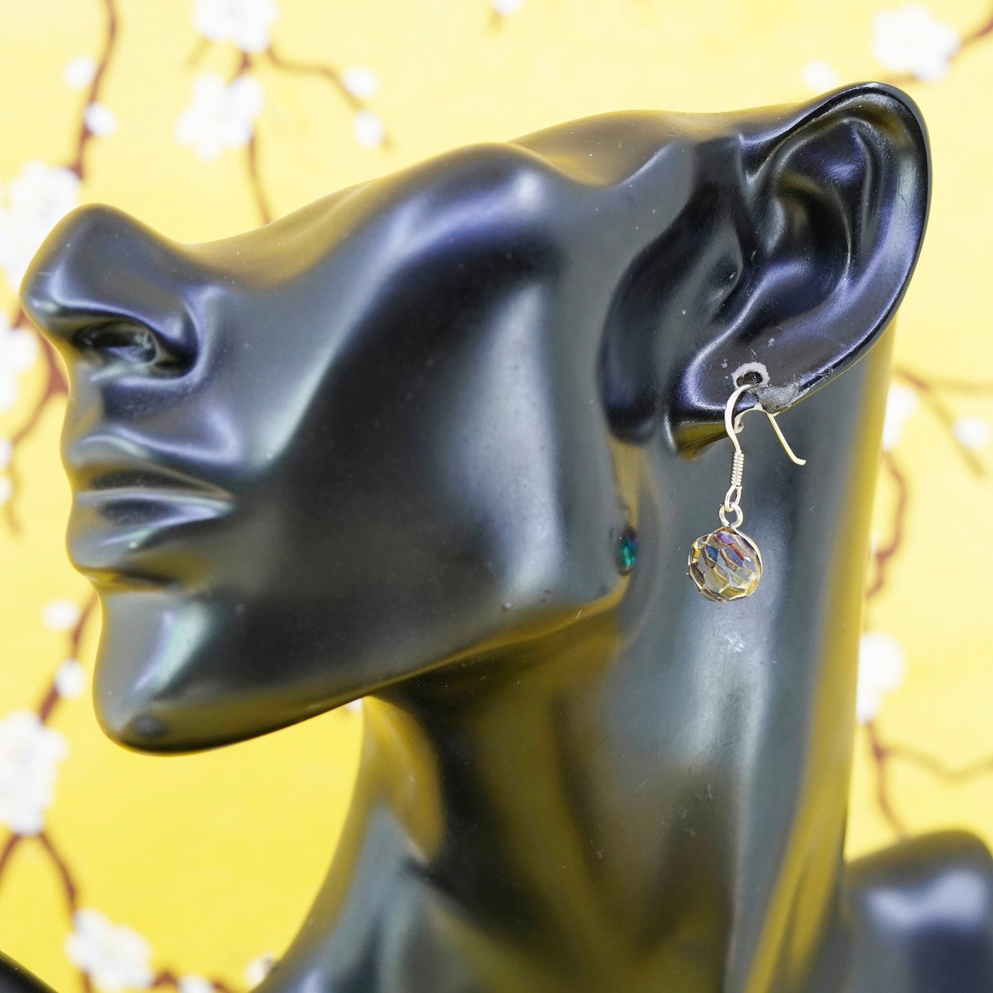 vintage Sterling 925 silver earrings with cz
