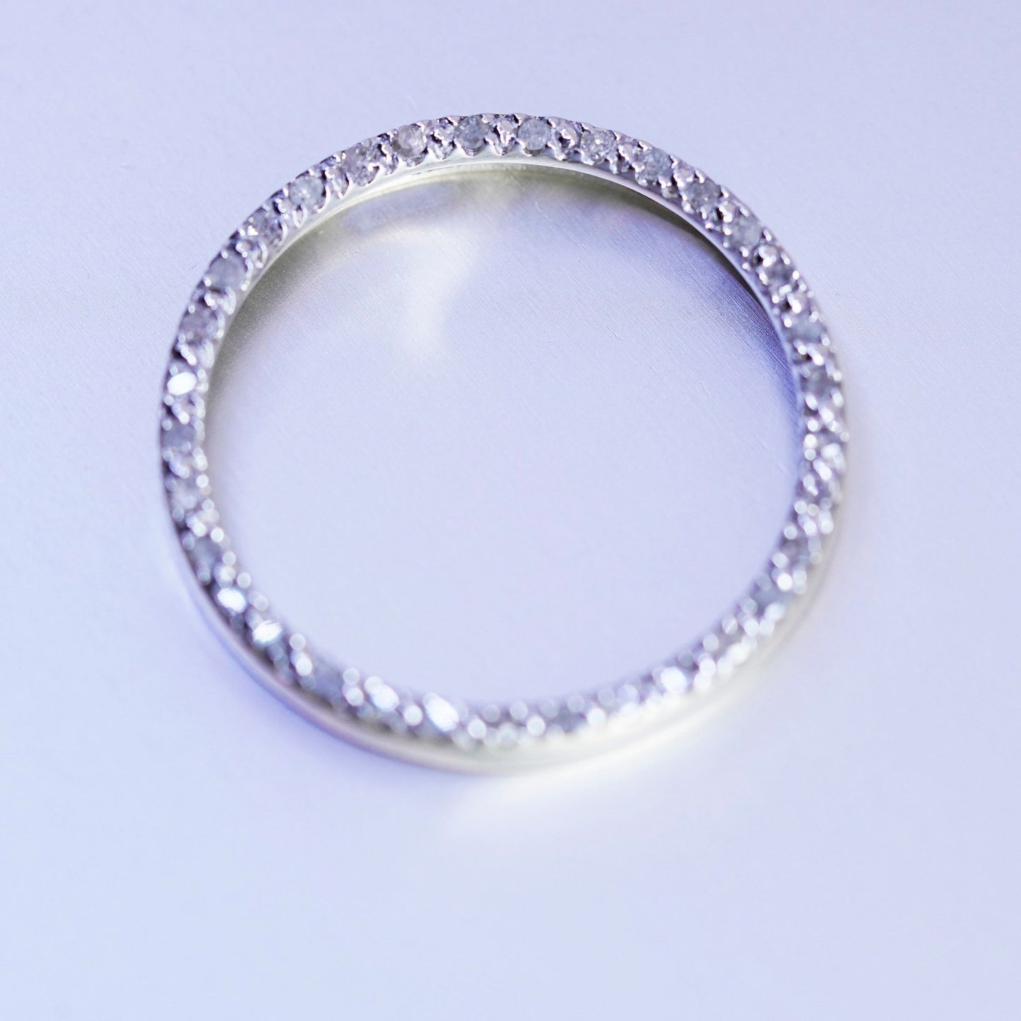 antique vermeil gold over sterling 925 silver circle pendant with diamond