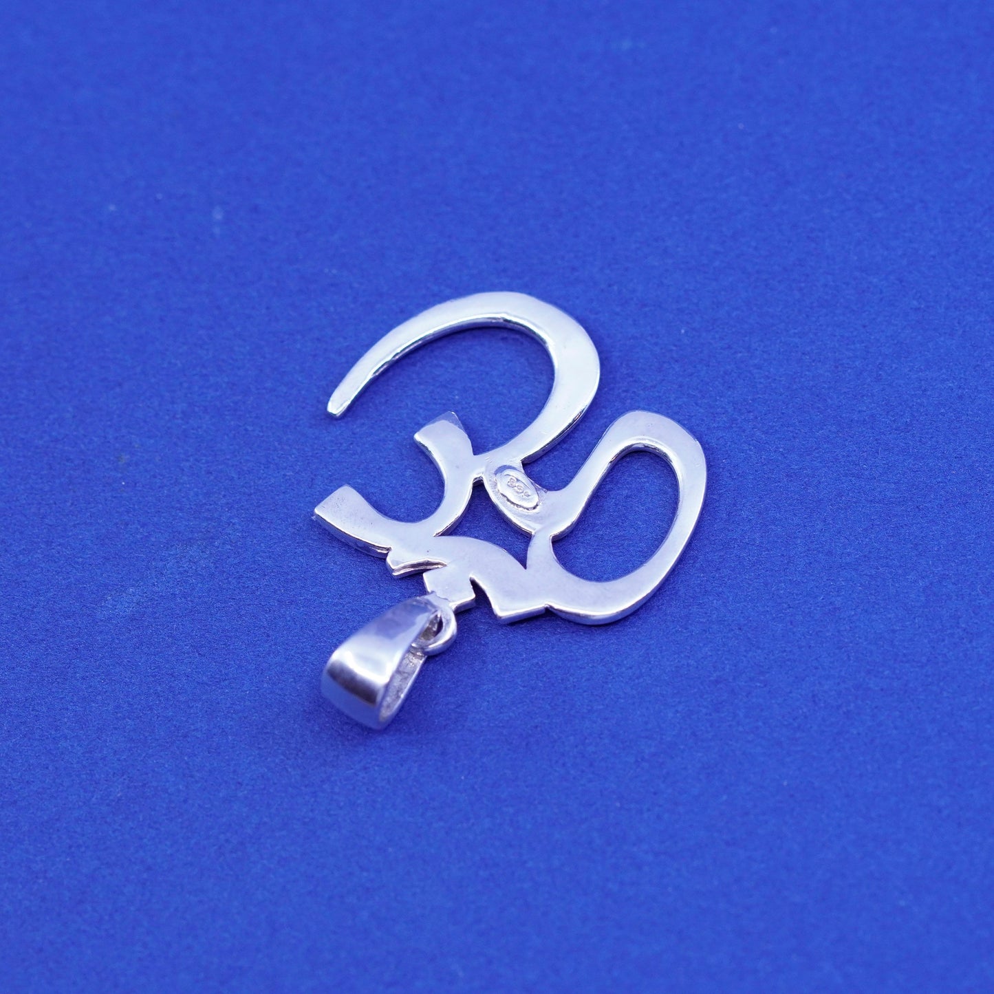 Vintage om aum symbol Native American sterling 925 silver handmade pendant