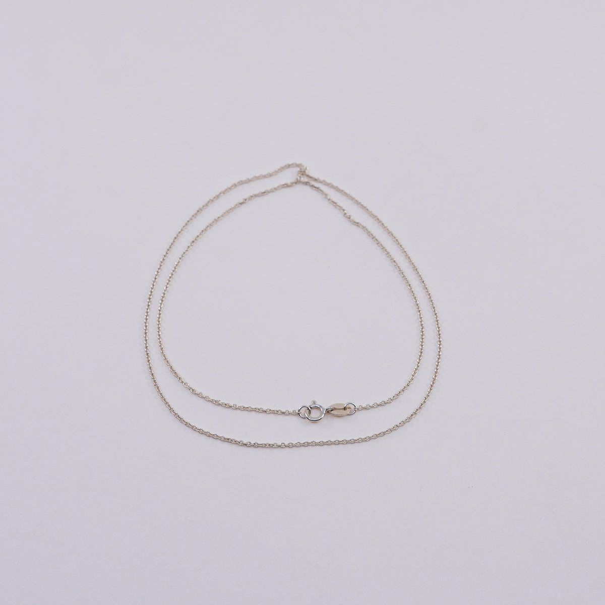 18”, 1mm, vintage vermeil gold over Sterling silver necklace, 925 circle chain