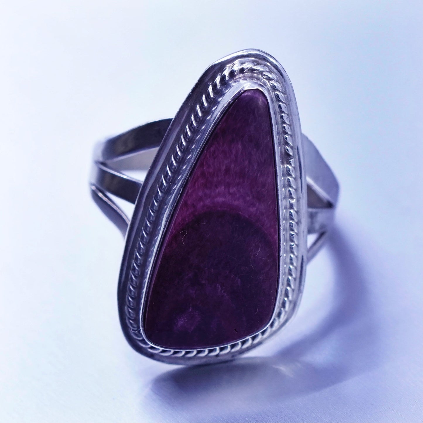 Size 6.5, Native American navajo Alex Gelvin Sterling 925 silver ring charoite