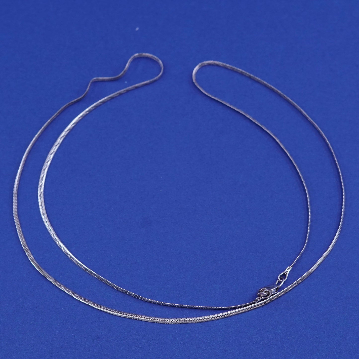 22”, 2mm, vintage Sterling silver handmade necklace, 925 snake chain