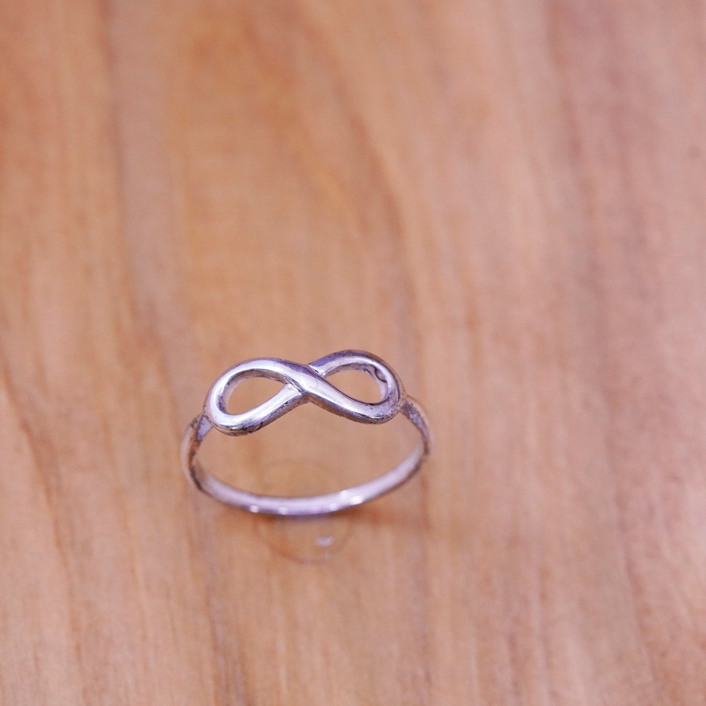 Size 7.25, vintage Sterling silver handmade ring, 925 infinity band