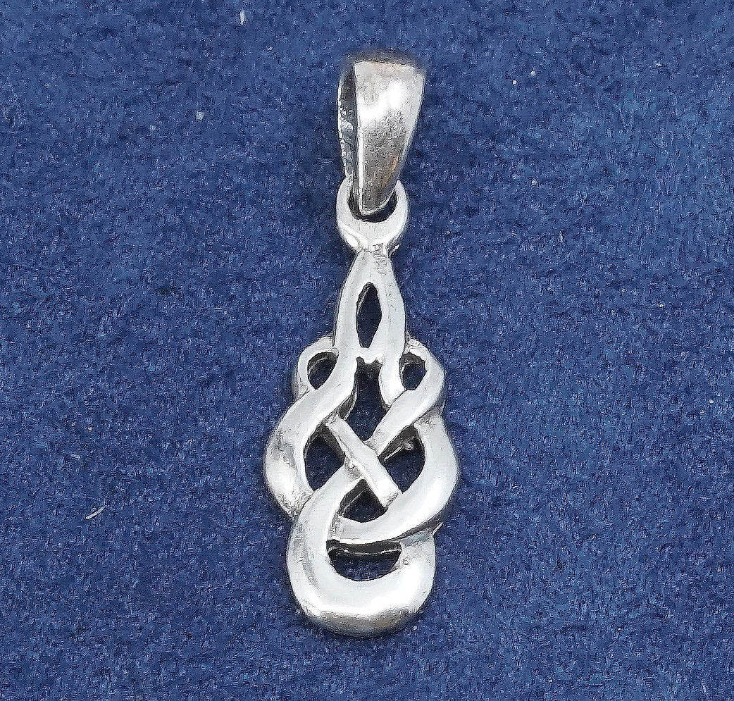 Sterling silver handmade pendant, 925 Irish filigree charm, stamped 925