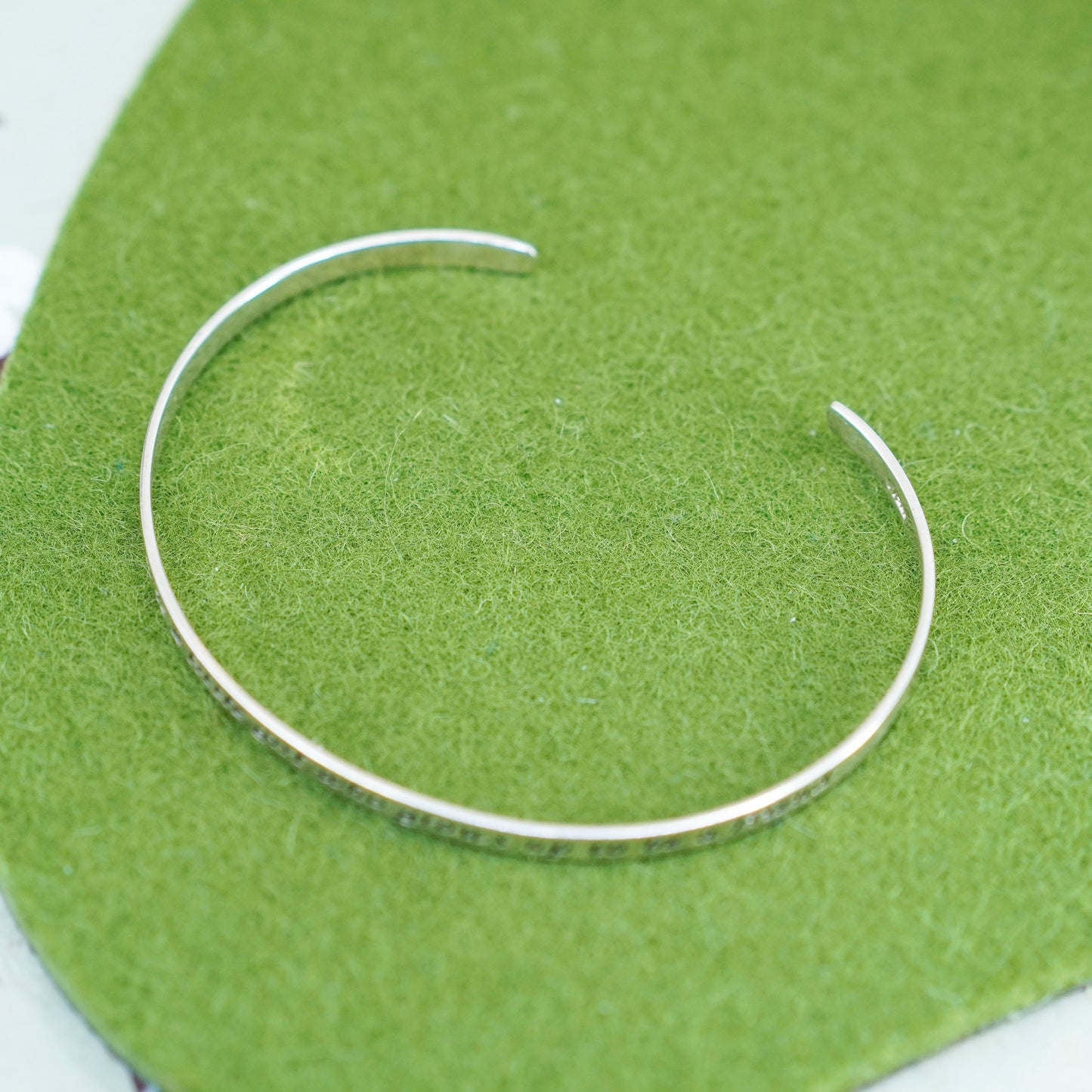 7.5”, Sterling silver bracelet, modern handmade 925 cuff “a daughter is a girl