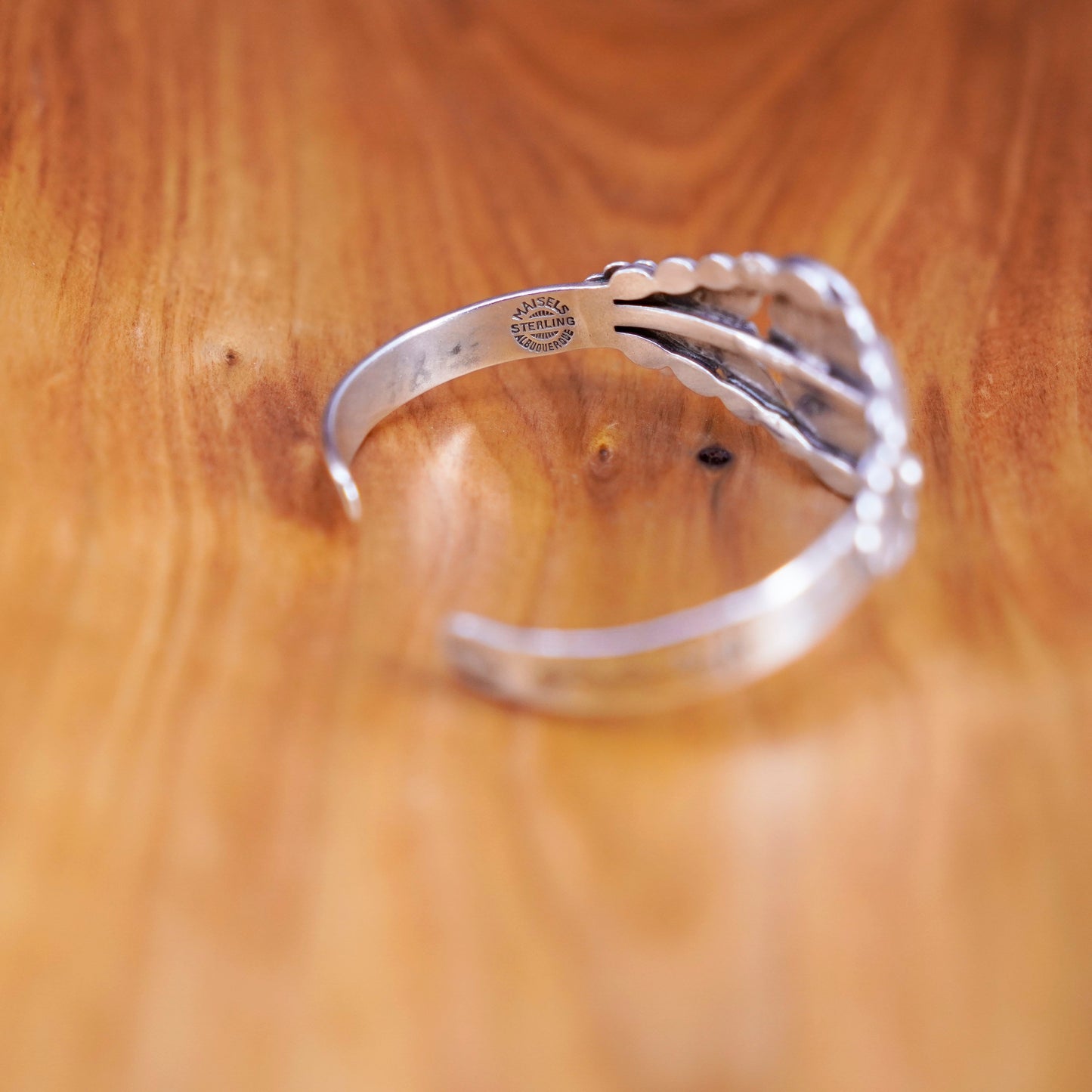 6”, MAISELS Of Albuquerque Navajo Sterling silver bracelet, 925 cuff turquoise