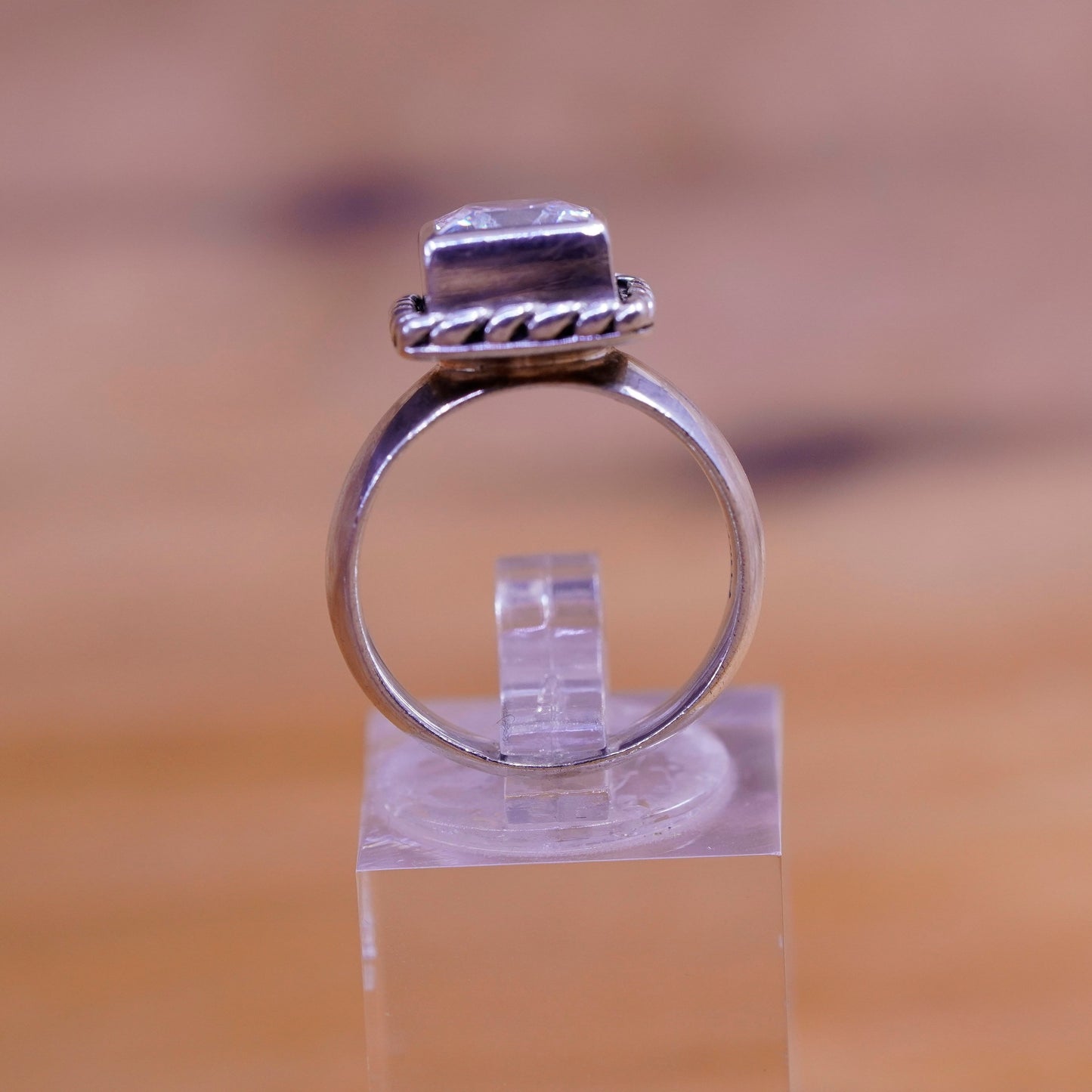 Size 6, R0836. Silpada Cubic Zirconia CZ Braided Ring, sterling 925 Silver