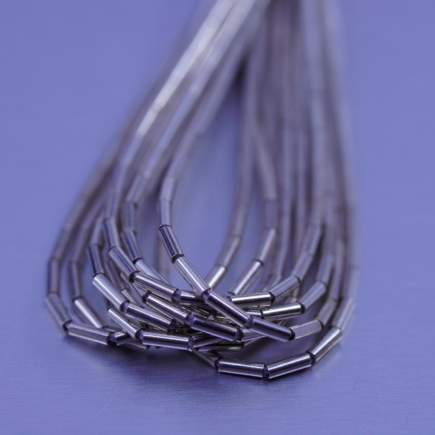 Vintage Native American Navajo sterling 925 liquid silver fringe dangles