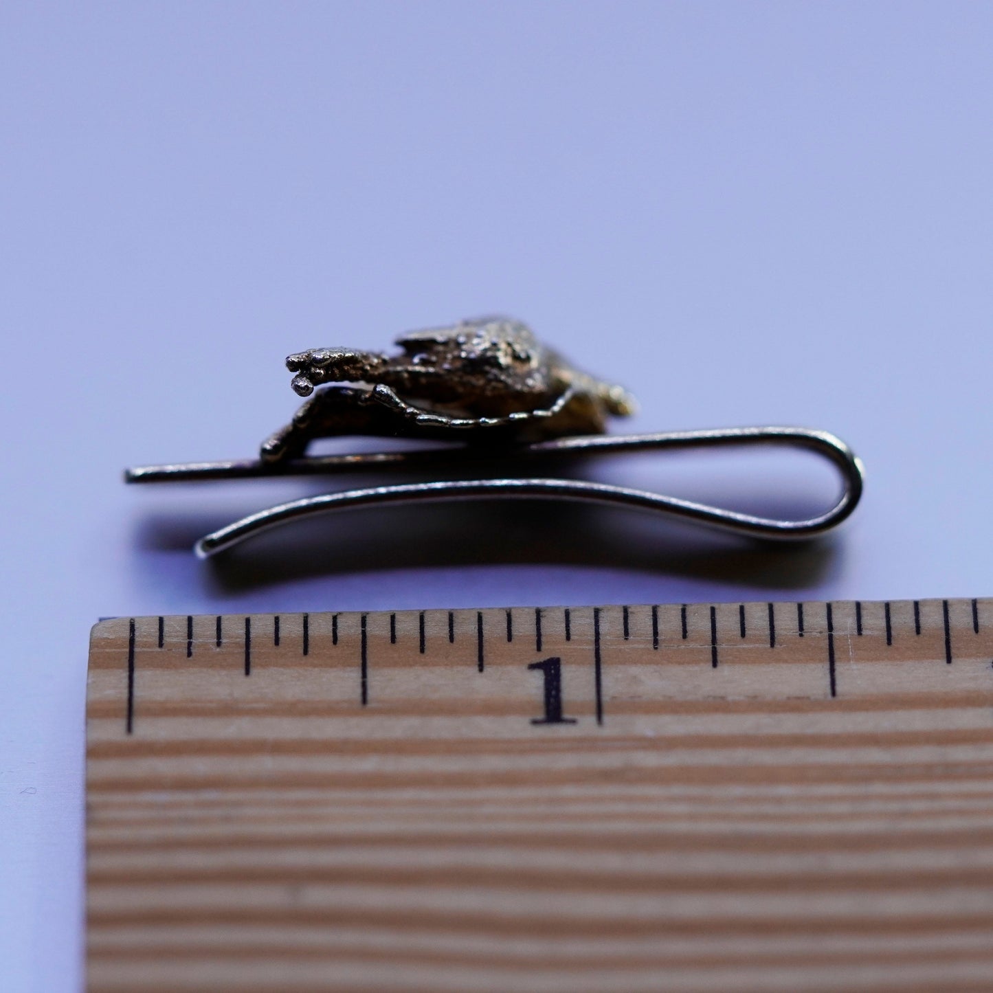 vtg BRDR B BJORKLUND vermeil gold over Sterling 925 silver handmade tie clip
