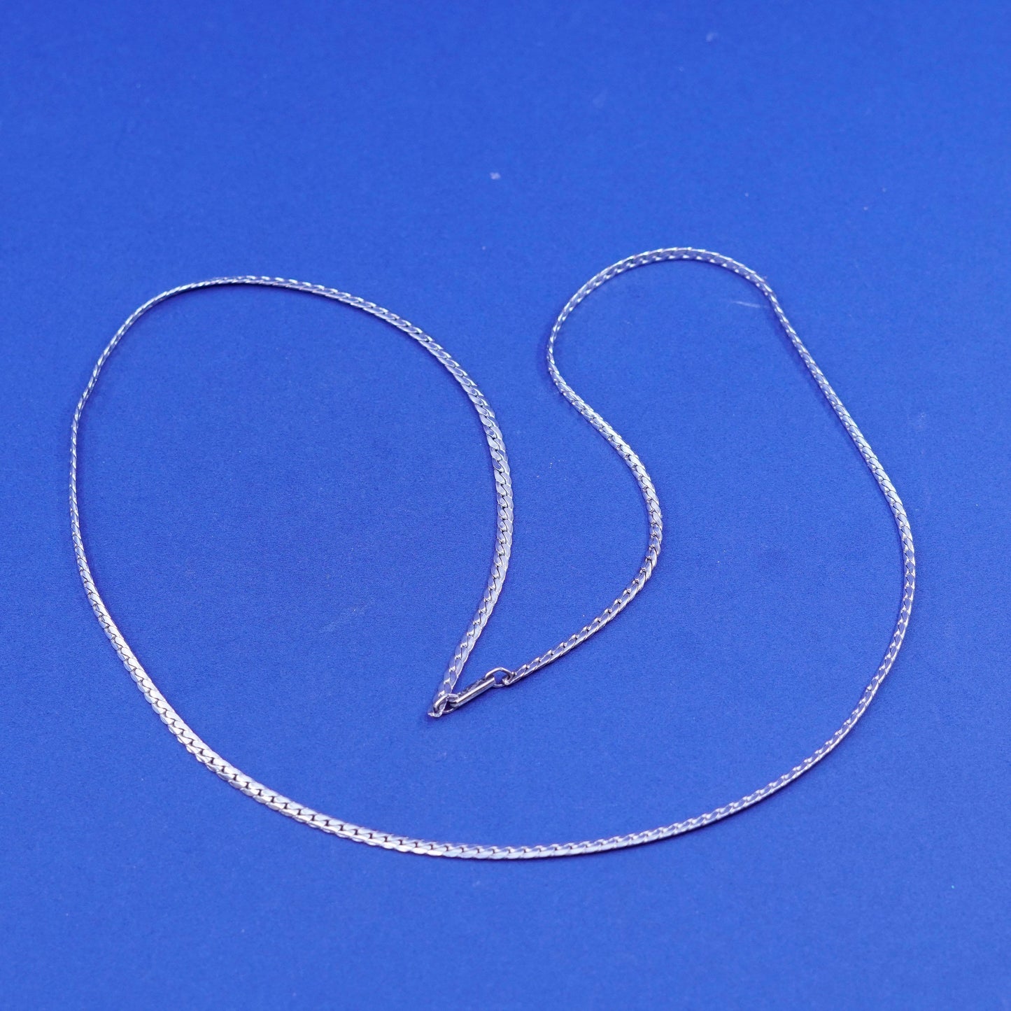 18”, speidel USA Sterling silver handmade necklace, flatten 925 curb chain