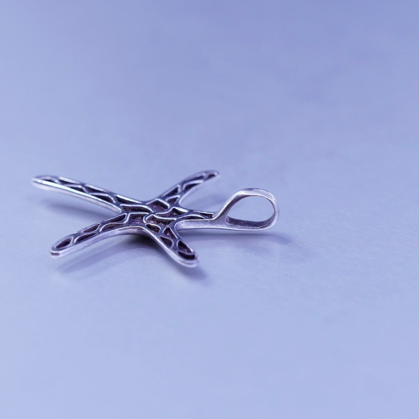 Antique Sterling silver handmade simple 925 starfish star