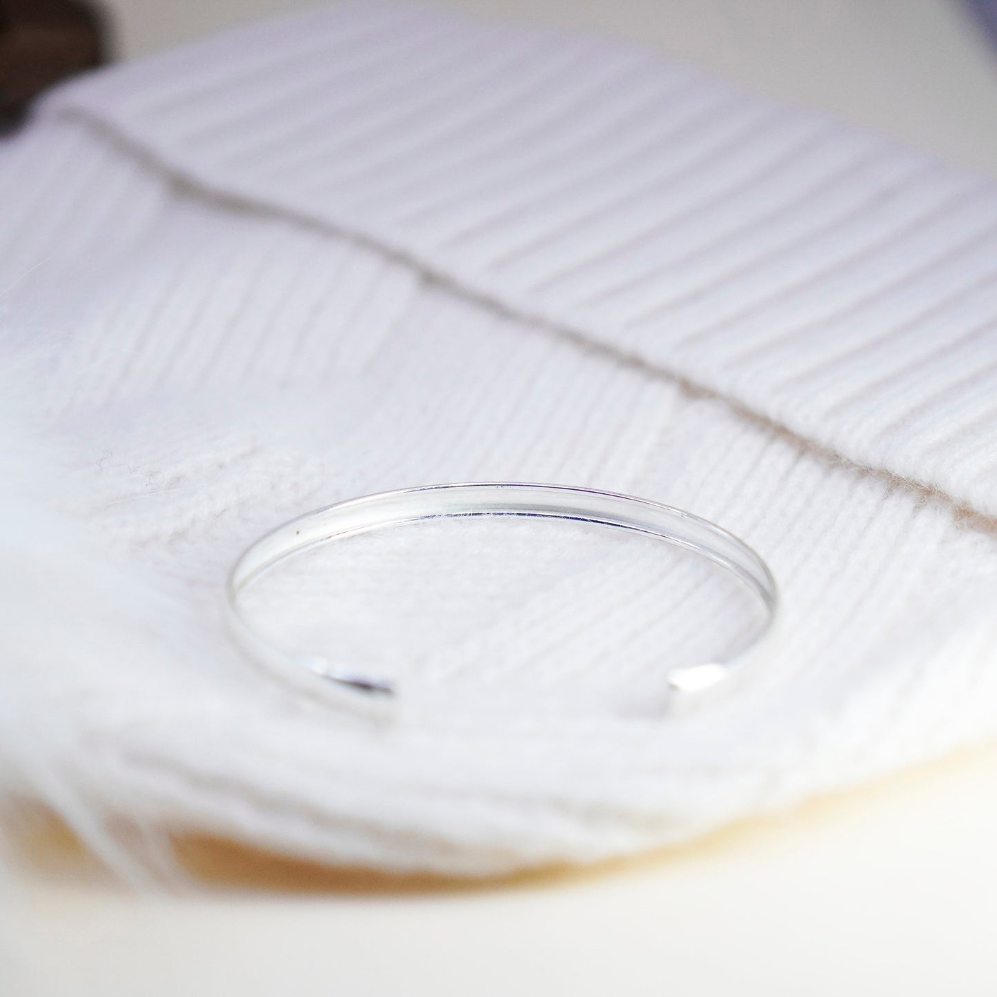 7”, Vintage sterling silver handmade bracelet, Mexican 925 thin cuff