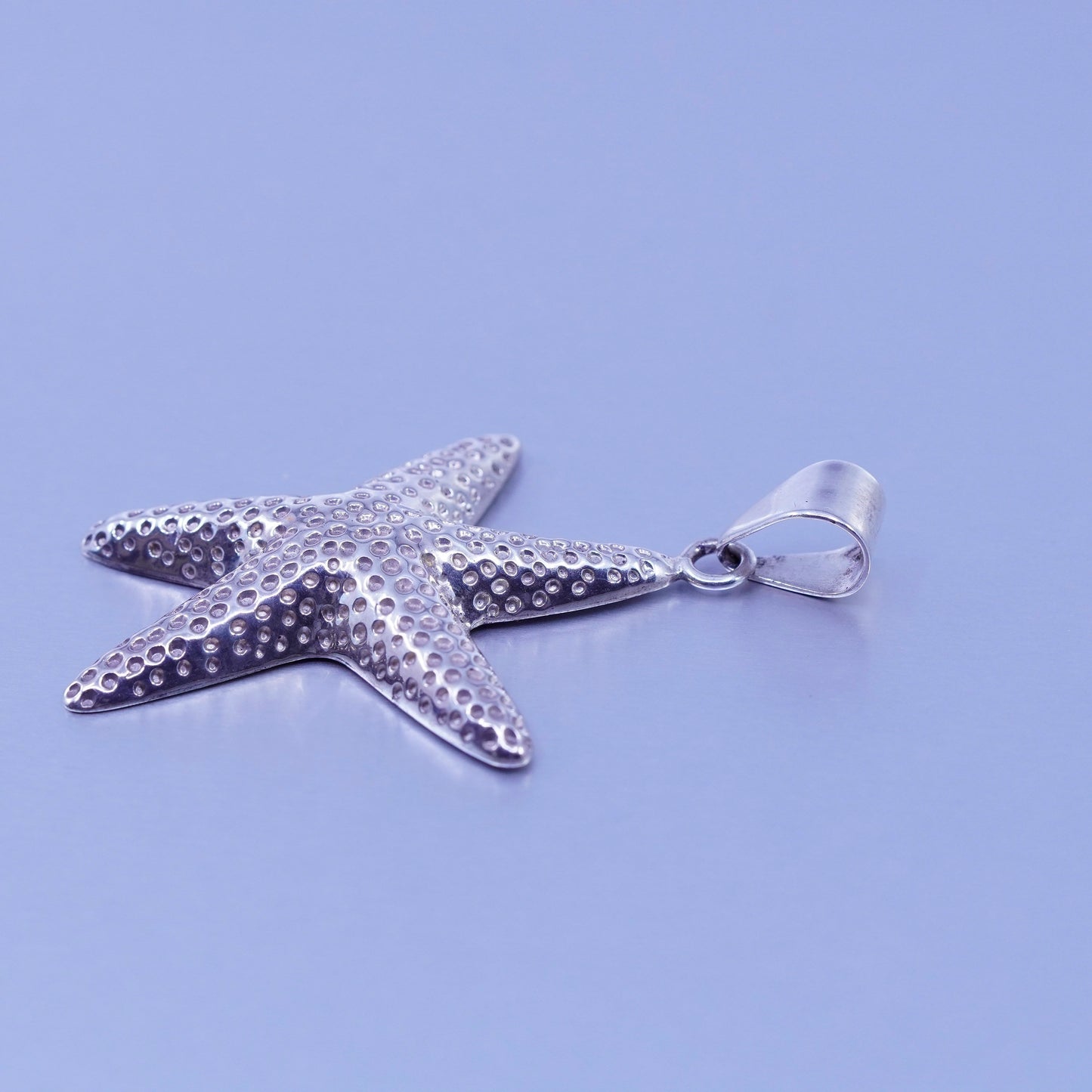 Antique Sterling silver handmade textured 925 starfish star