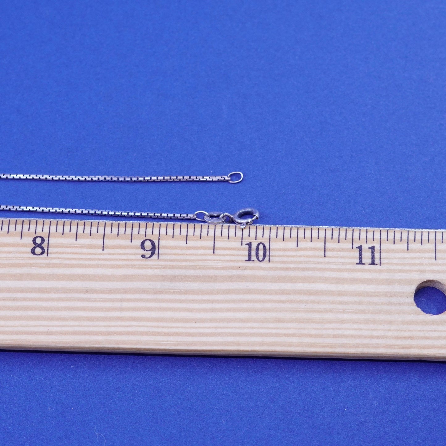 20”, 1mm, vintage Sterling silver necklace, 925 box chain