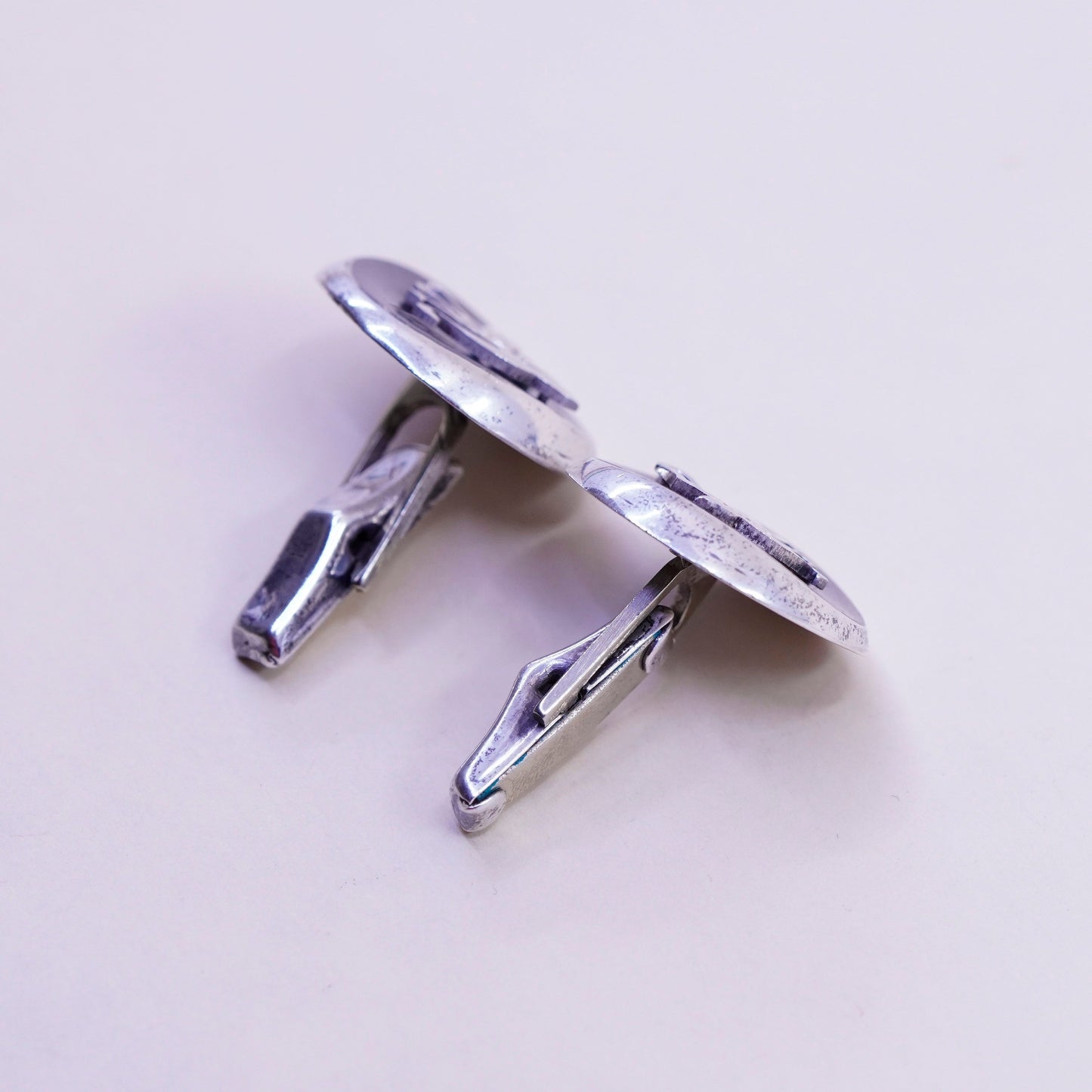 vtg ledesma Hecho En taxco sterling silver cuff link, 925 cufflink horse head
