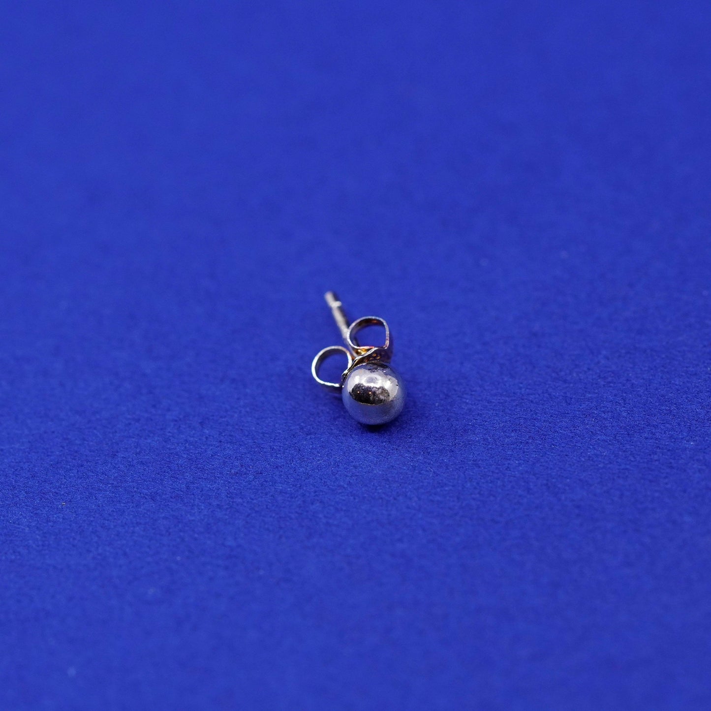 3mm, vintage DBJ vermeil gold over Sterling 925 silver studs earrings