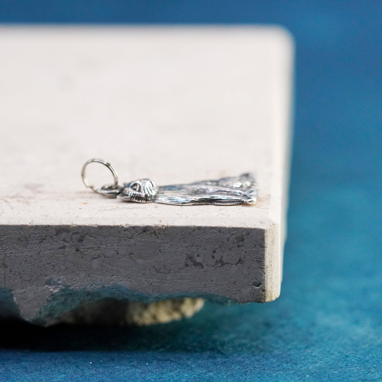 Vintage Sterling silver Handmade pendant, 925 kitty cat charm
