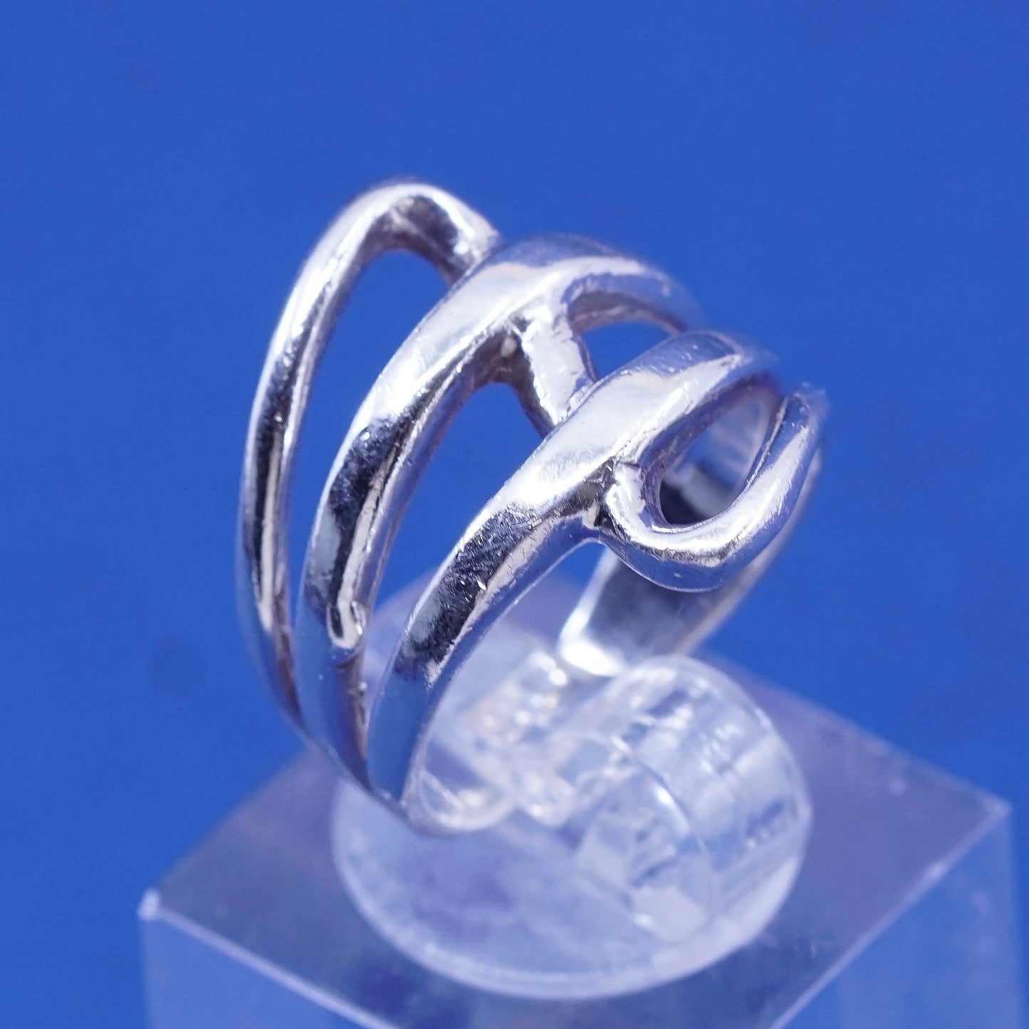 Size 5.5, vintage Sterling silver handmade ring, 925 band with filigree
