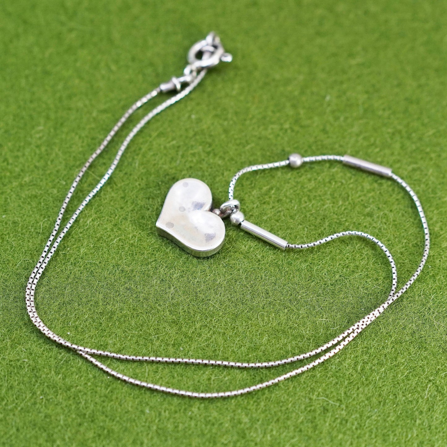 18”, Israel Shablool Didae sterling silver 925 necklace, snake heart pendant