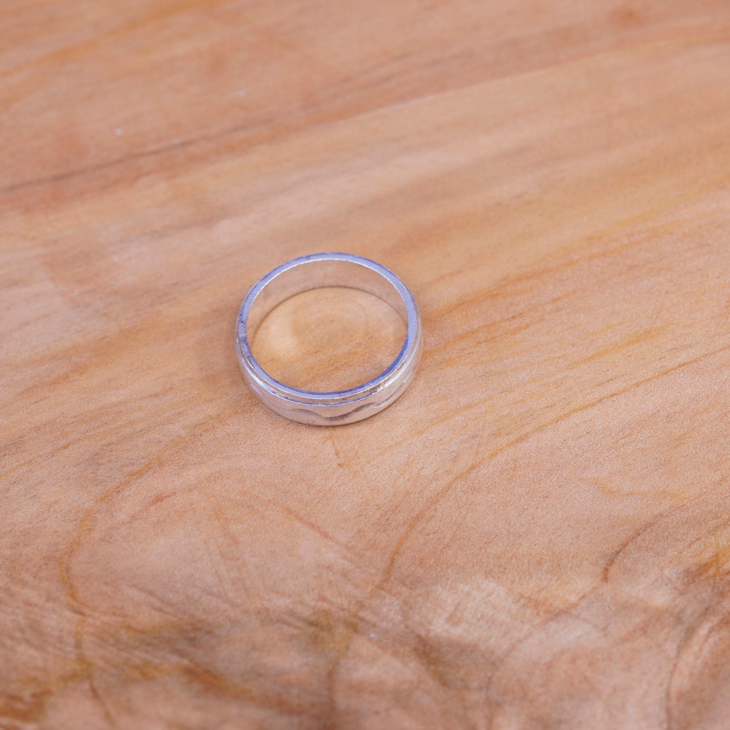 size 6, vintage Sterling silver handmade ring, 925 band