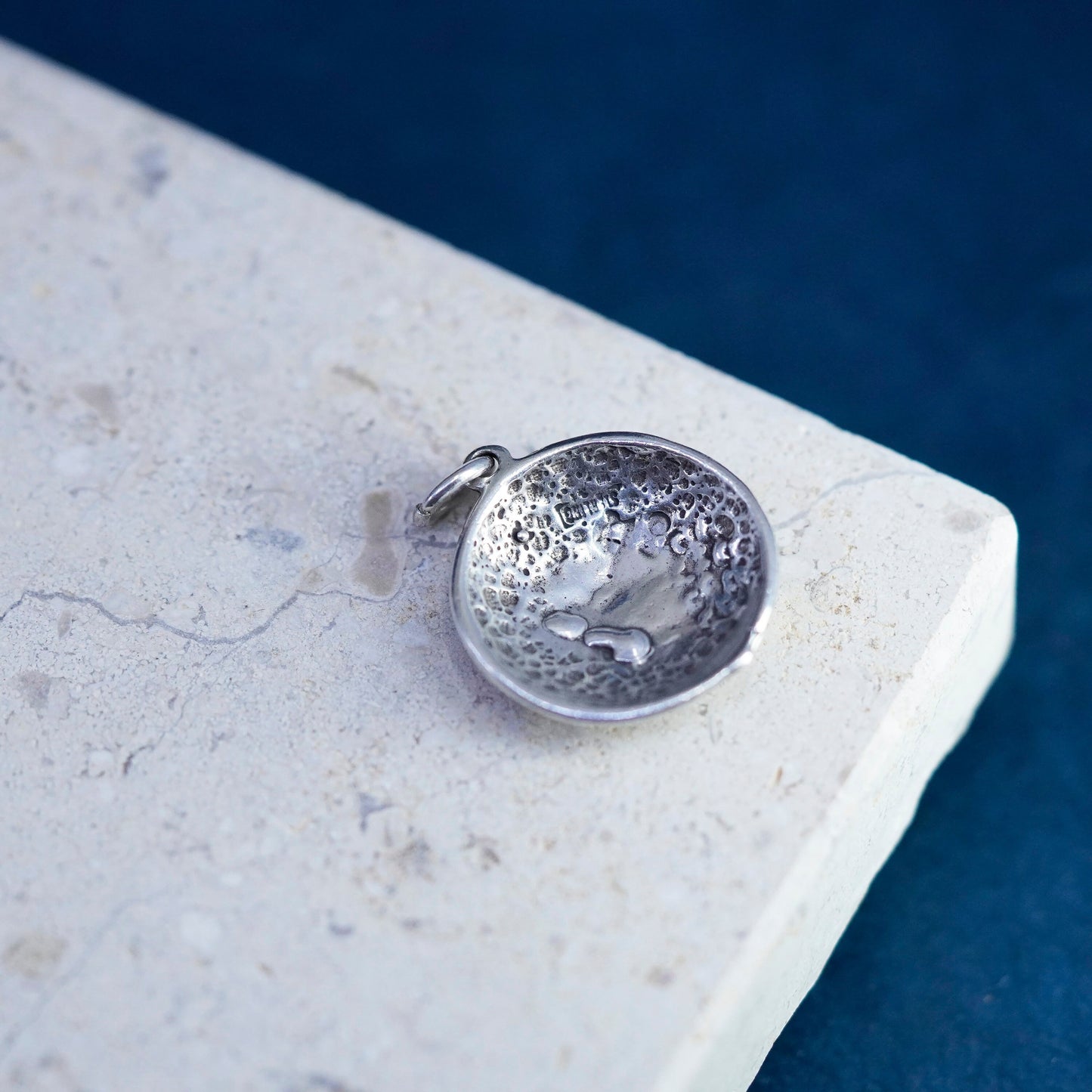 Vintage Sterling silver handmade pendant, 925 football soccer charm
