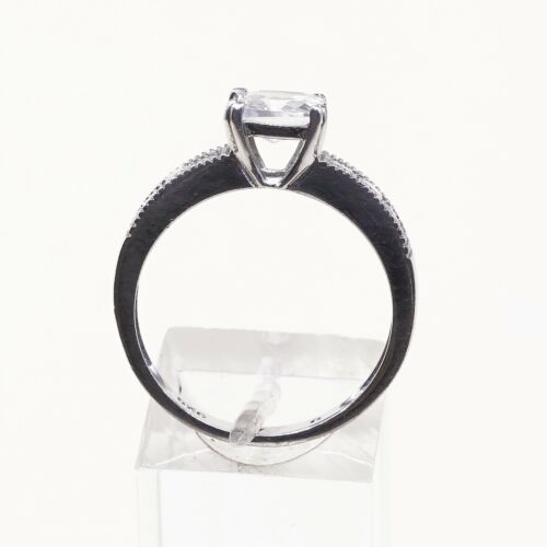 Sz 9.75, Vtg Sterling Silver Fashion Ring, 925 Silver Engagement Ring W/ Cz