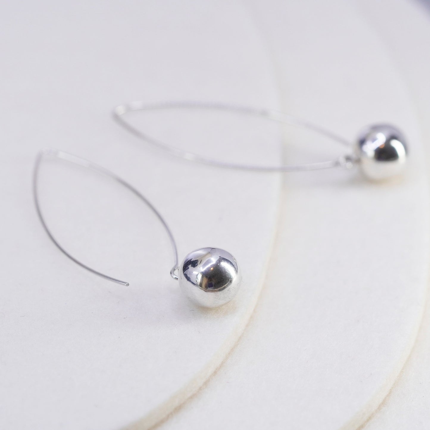Vintage Sterling 925 silver beads earrings