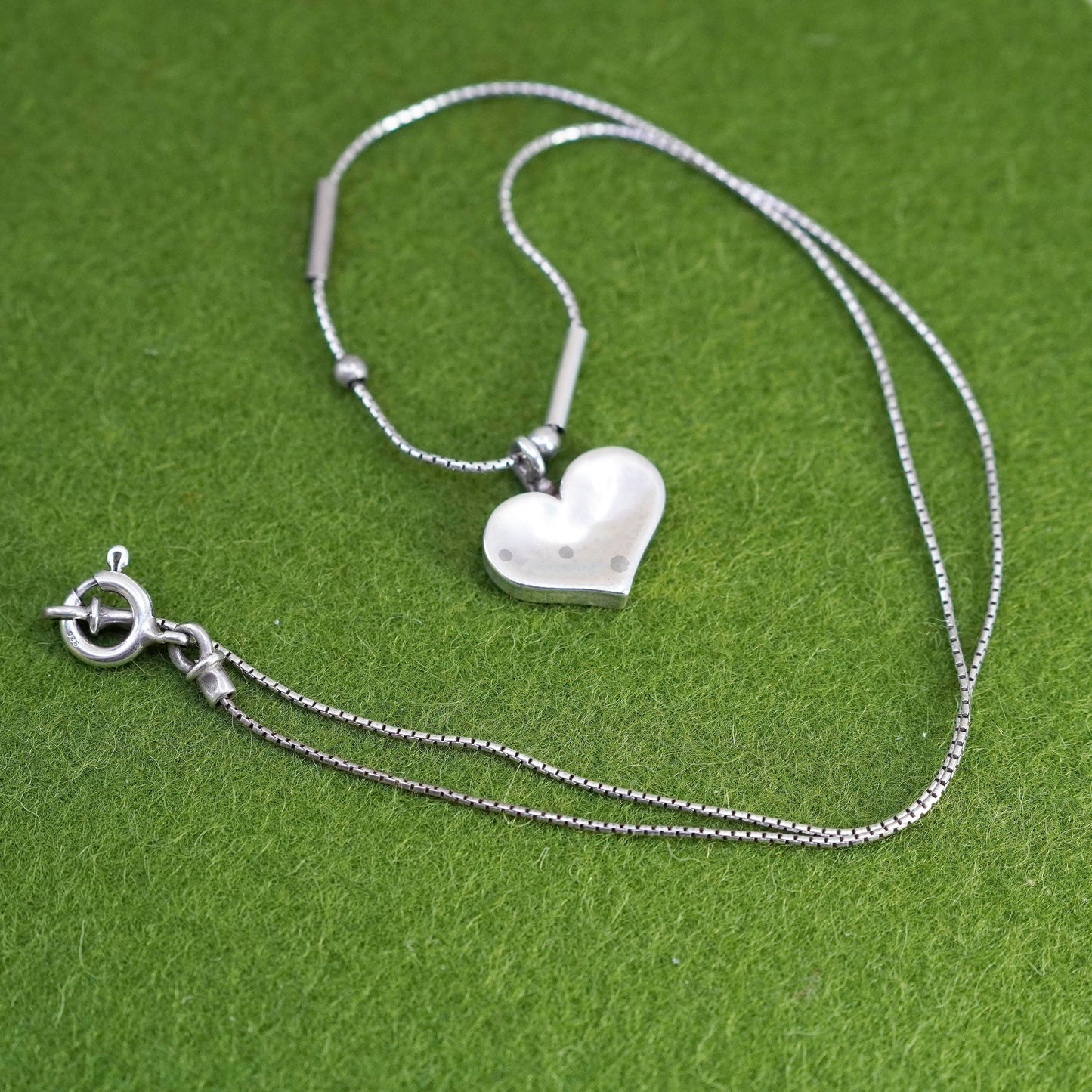 18”, Israel Shablool Didae sterling silver 925 necklace, snake heart pendant