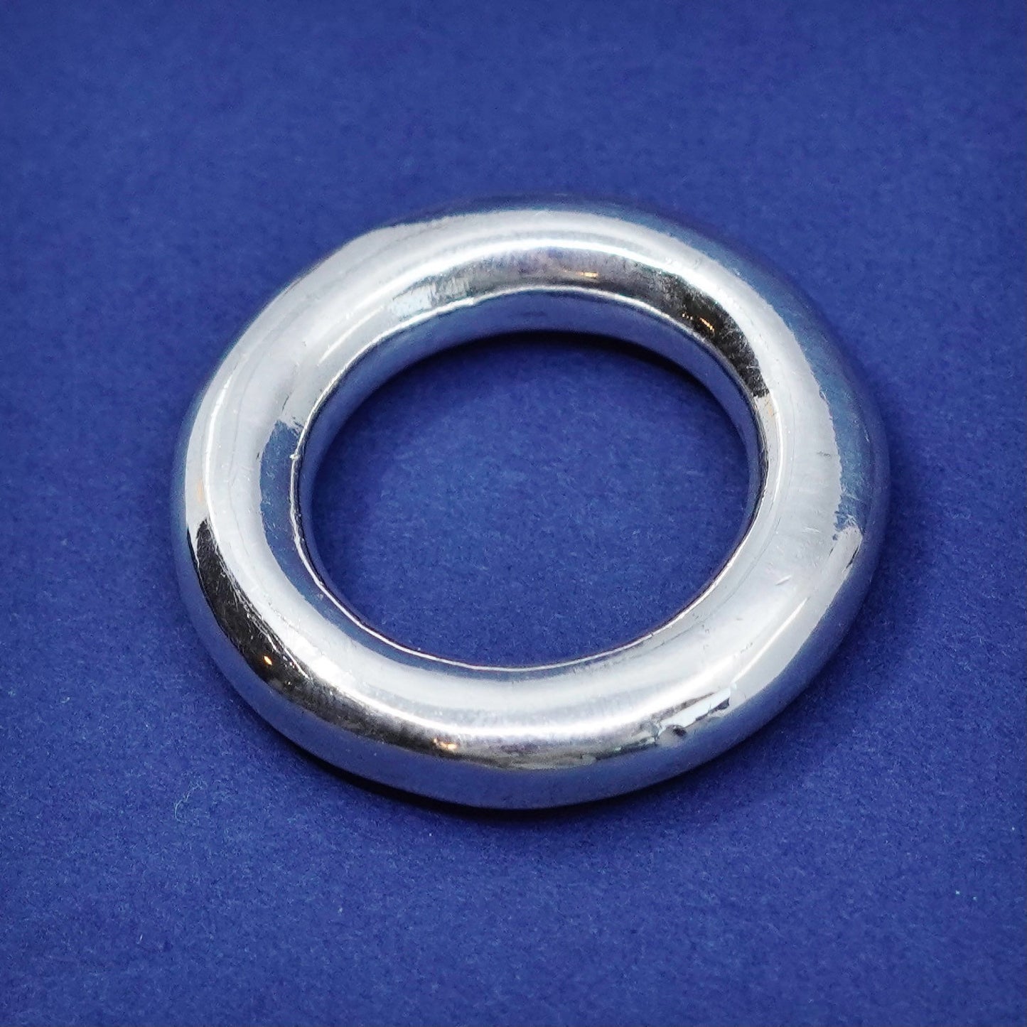 vintage modern Sterling silver handmade pendant, solid 925 circle charm