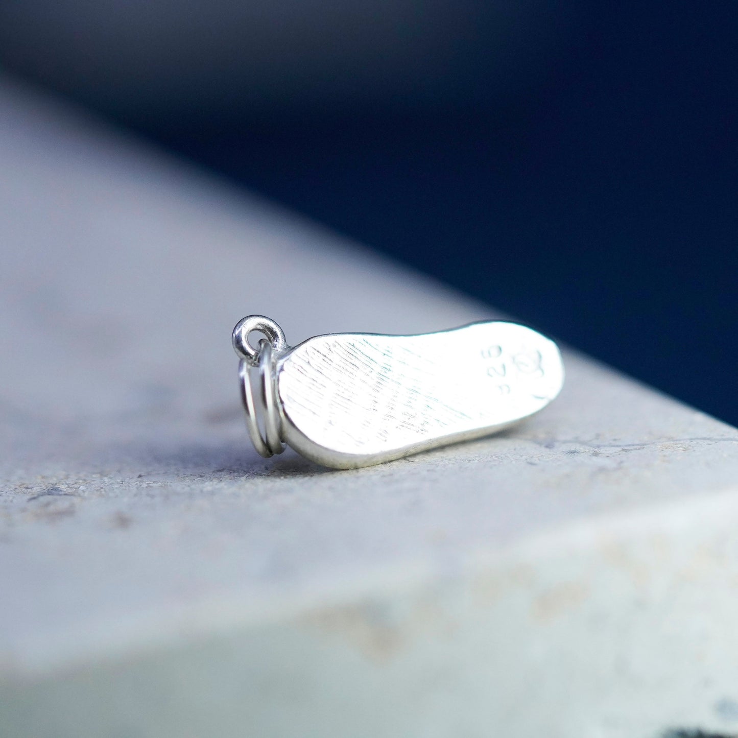 Vintage Sterling silver handmade pendant, 925 sandal, flip flop charm