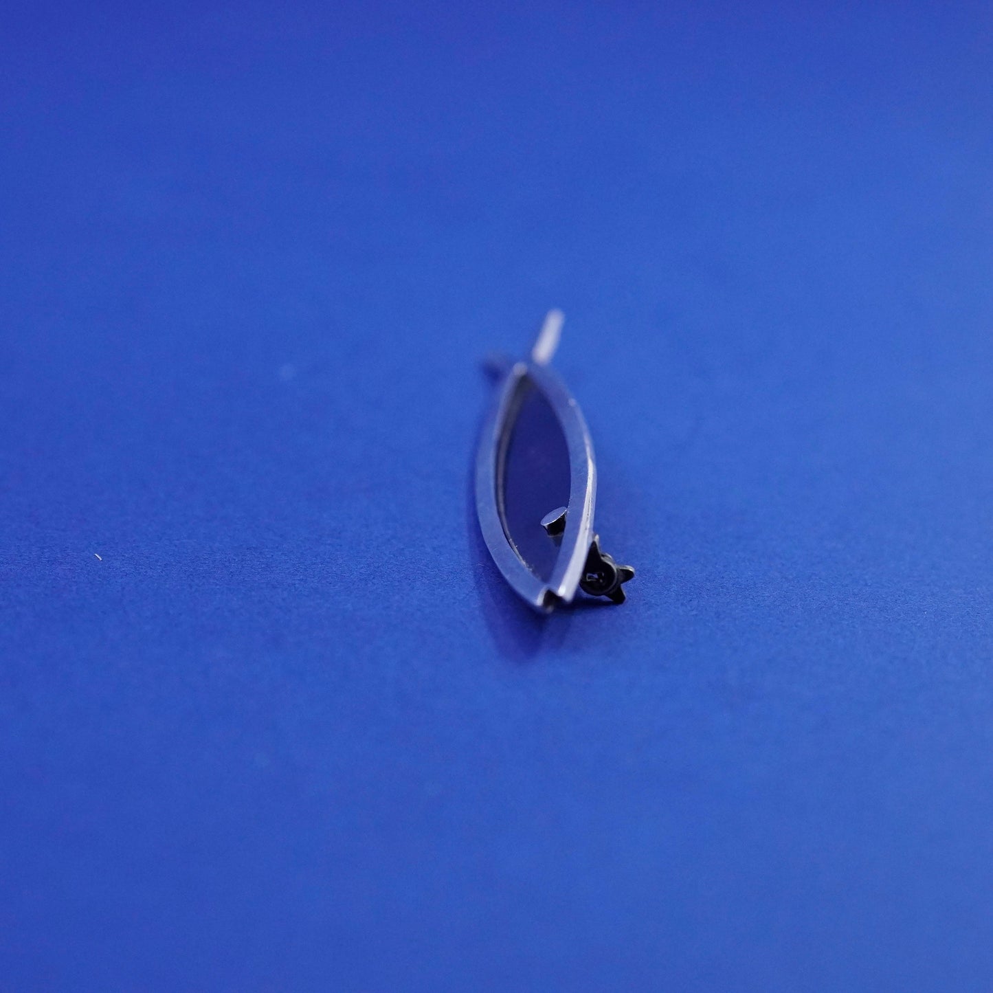 vtg taxco Sterling silver handmade brooch, modern Simple 925 modern fish pin