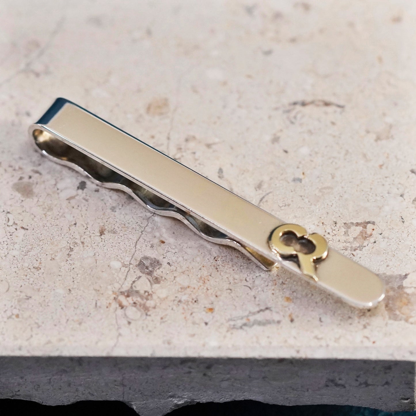 Vintage Sterling silver handmade tie clip, 925 tieclip