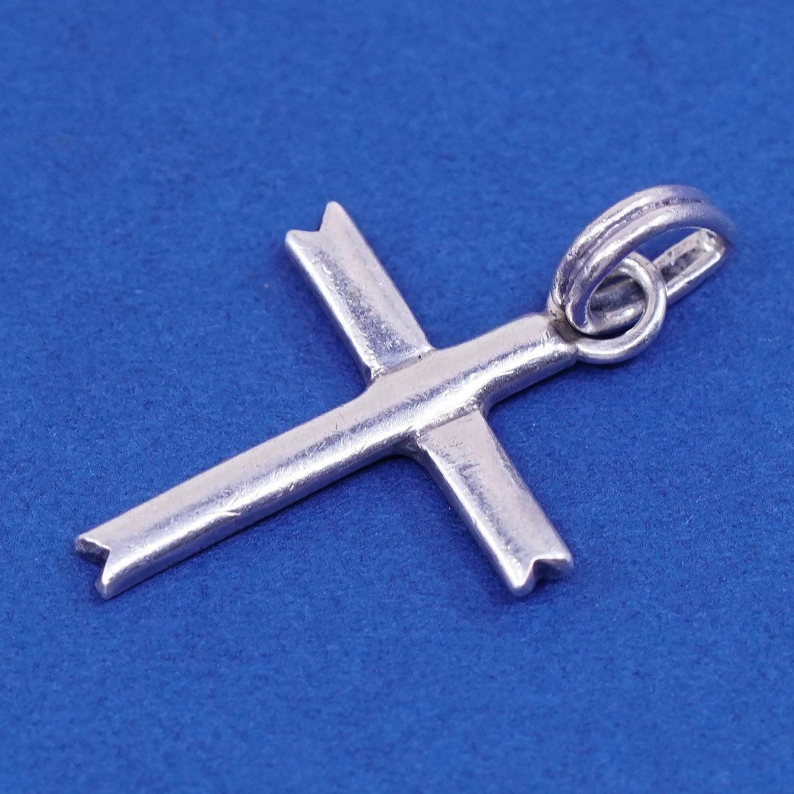vtg Sterling silver Handmade charm, 925 cross pendant