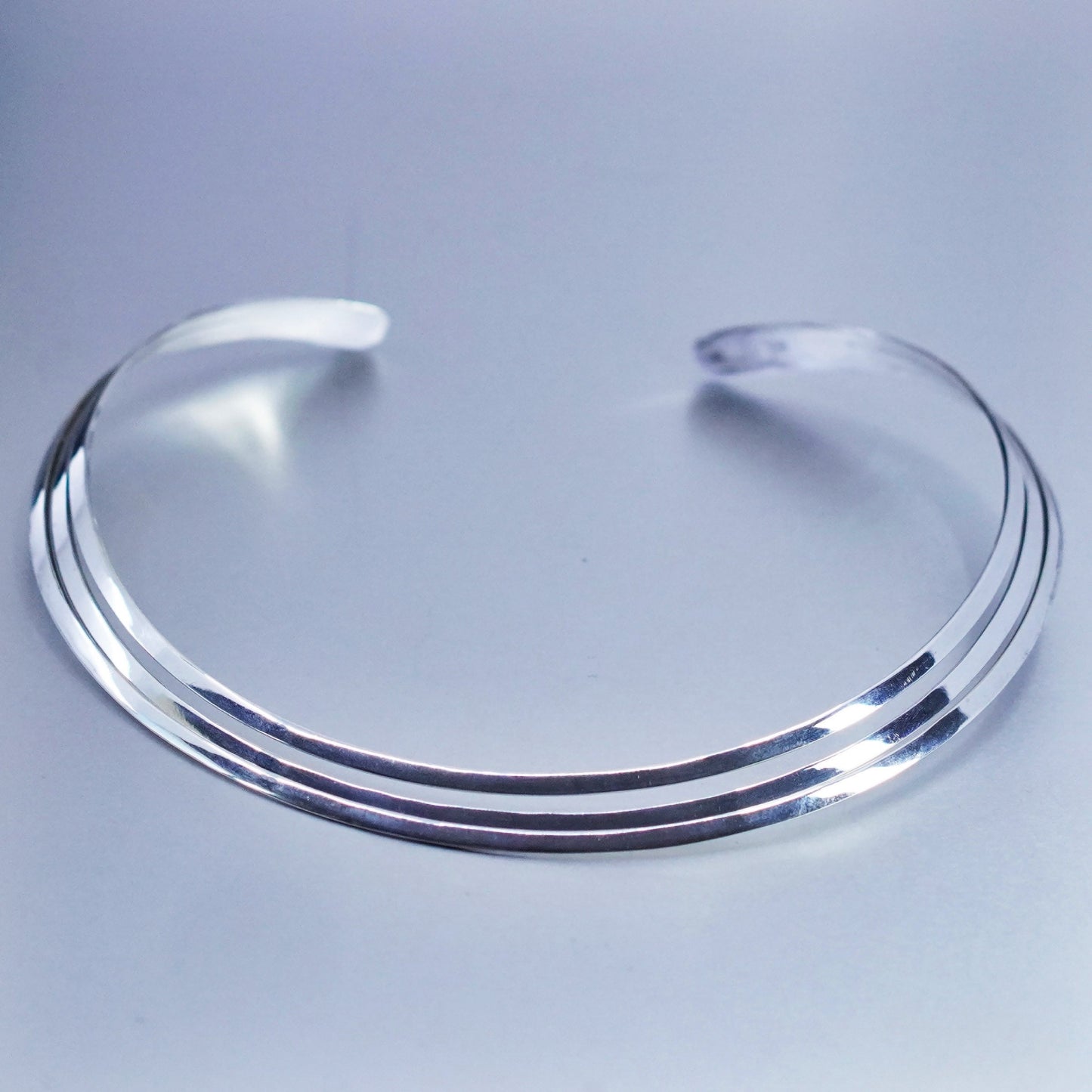 15”, vintage Sterling 925 silver handmade choker collar necklace