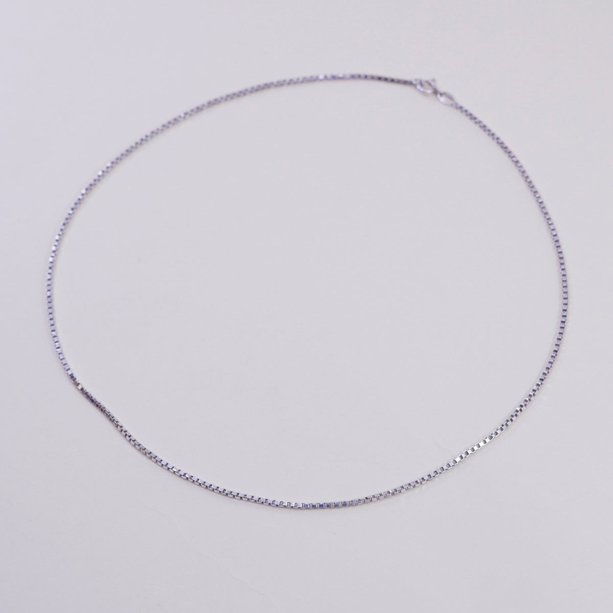 18”, Vintage Italian sterling 925 silver box chain, necklace