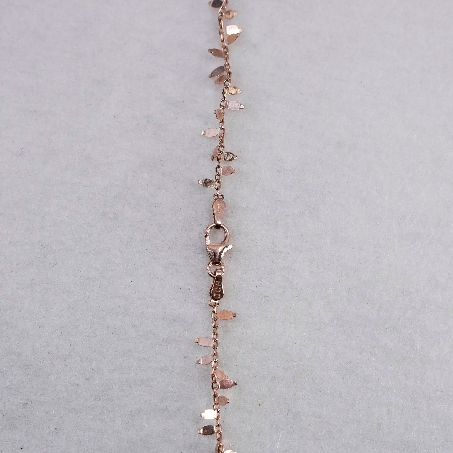 20”, vintage vermeil rose gold over Sterling 925 silver circle chain necklace