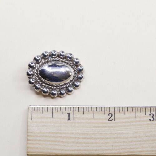 VINTAGE Mexico Handmade Sterling Silver, Solid 925 CLIP ON EARRINGS W Beads