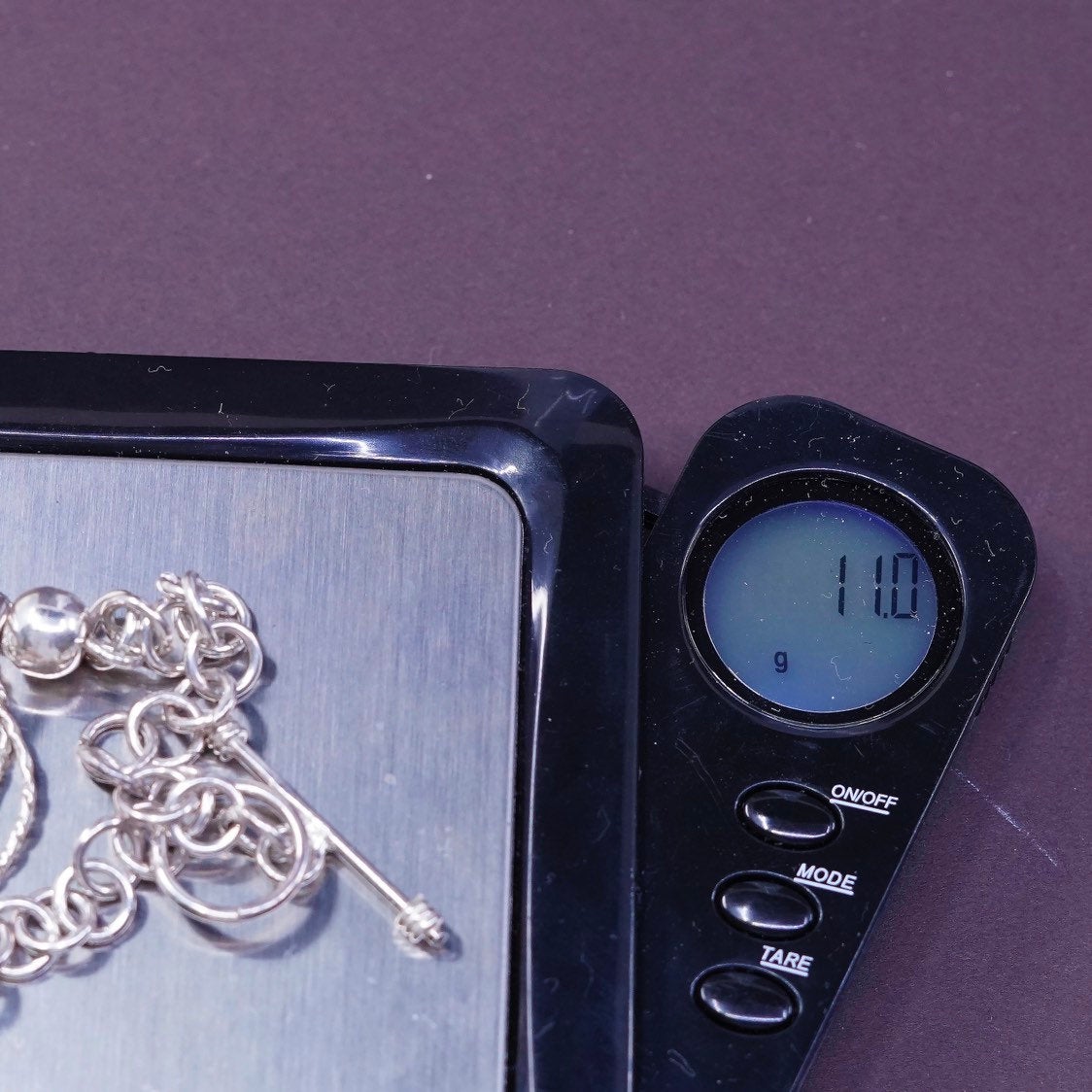 6.75", 5mm, Sterling silver handmade charm bracelet, 925 bold circle chain