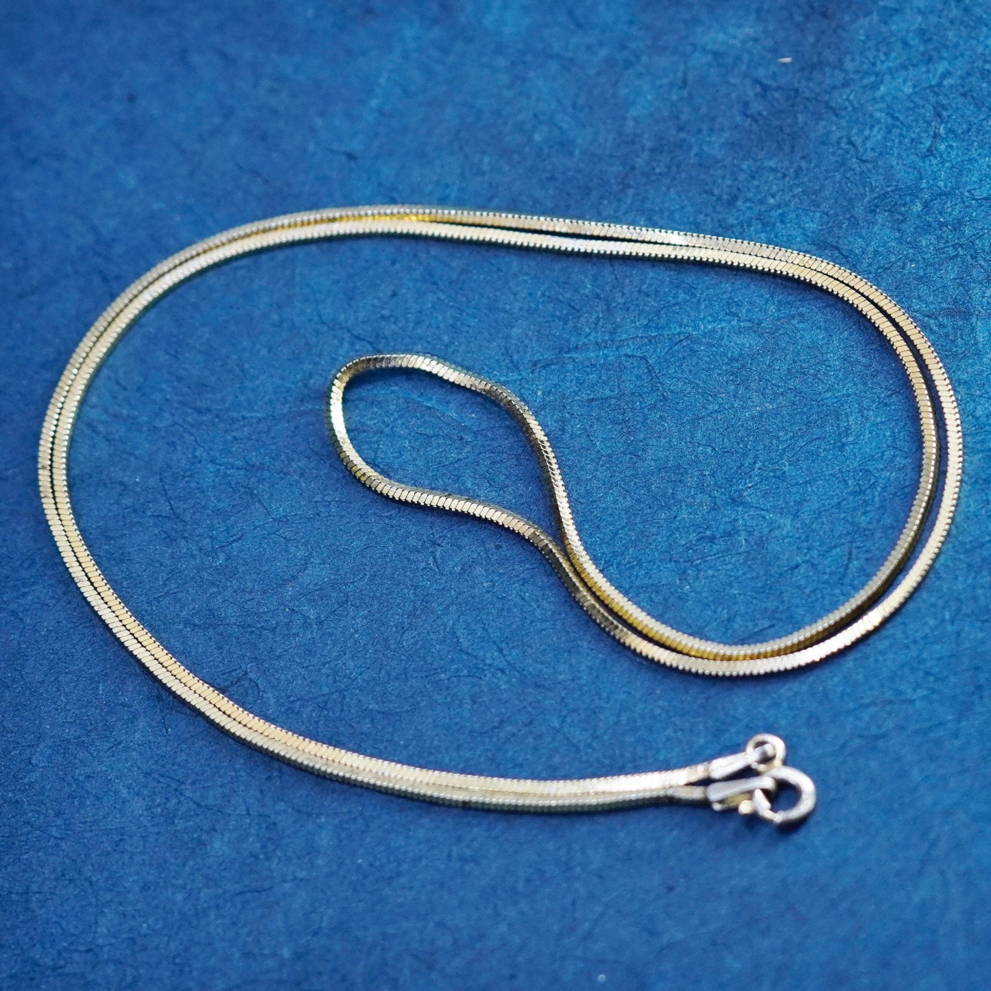 24”, vintage danecraft vermeil Sterling silver necklace, gold 925 snake chain